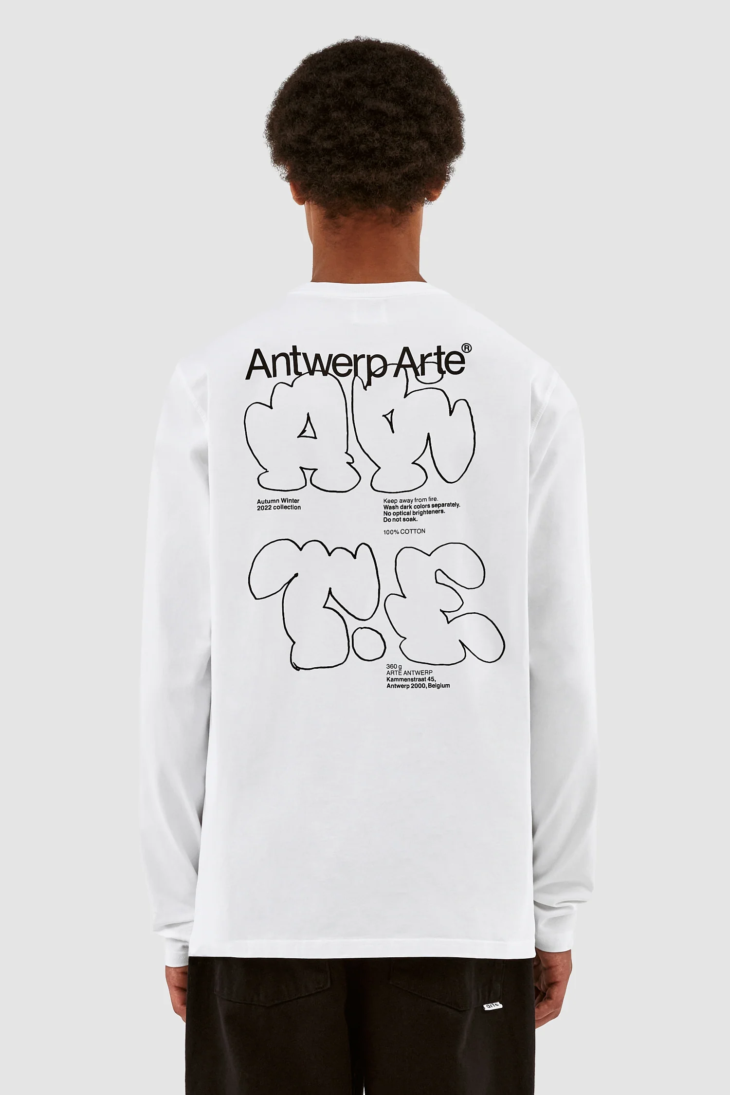 Manches longues Lee Back Tag - Blanc