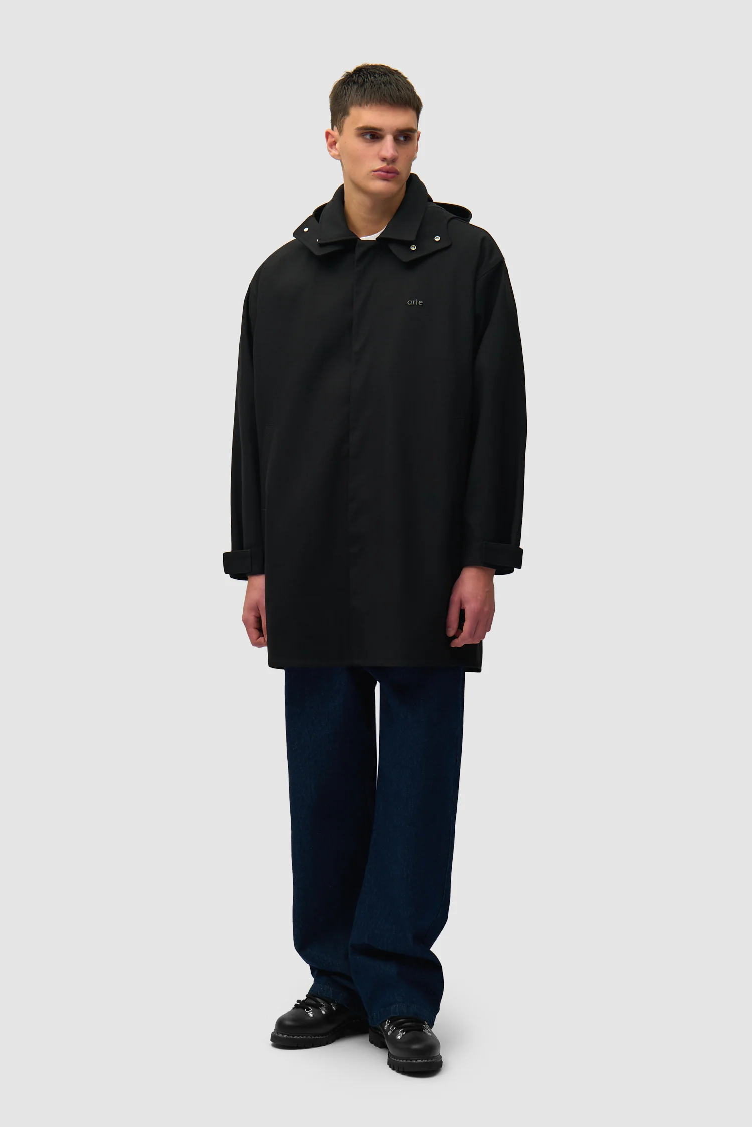 Manteau en lin - Noir - Image 4