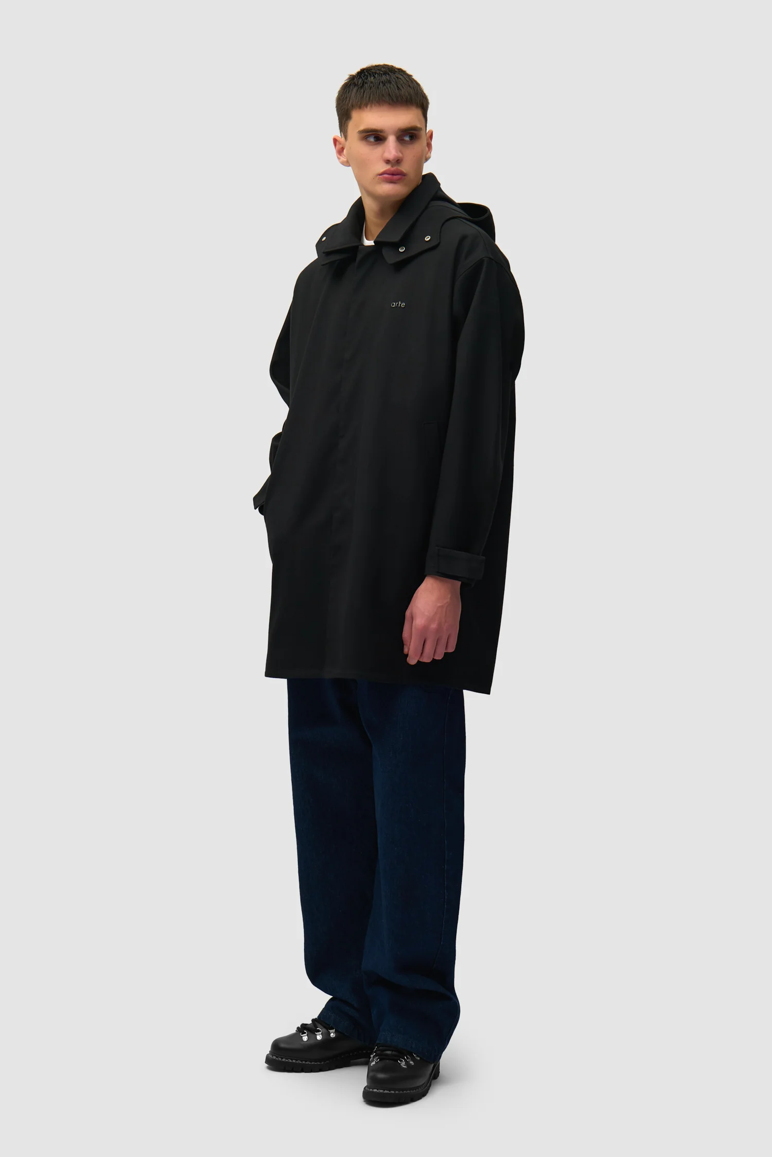 Manteau en lin - Noir - Image 5