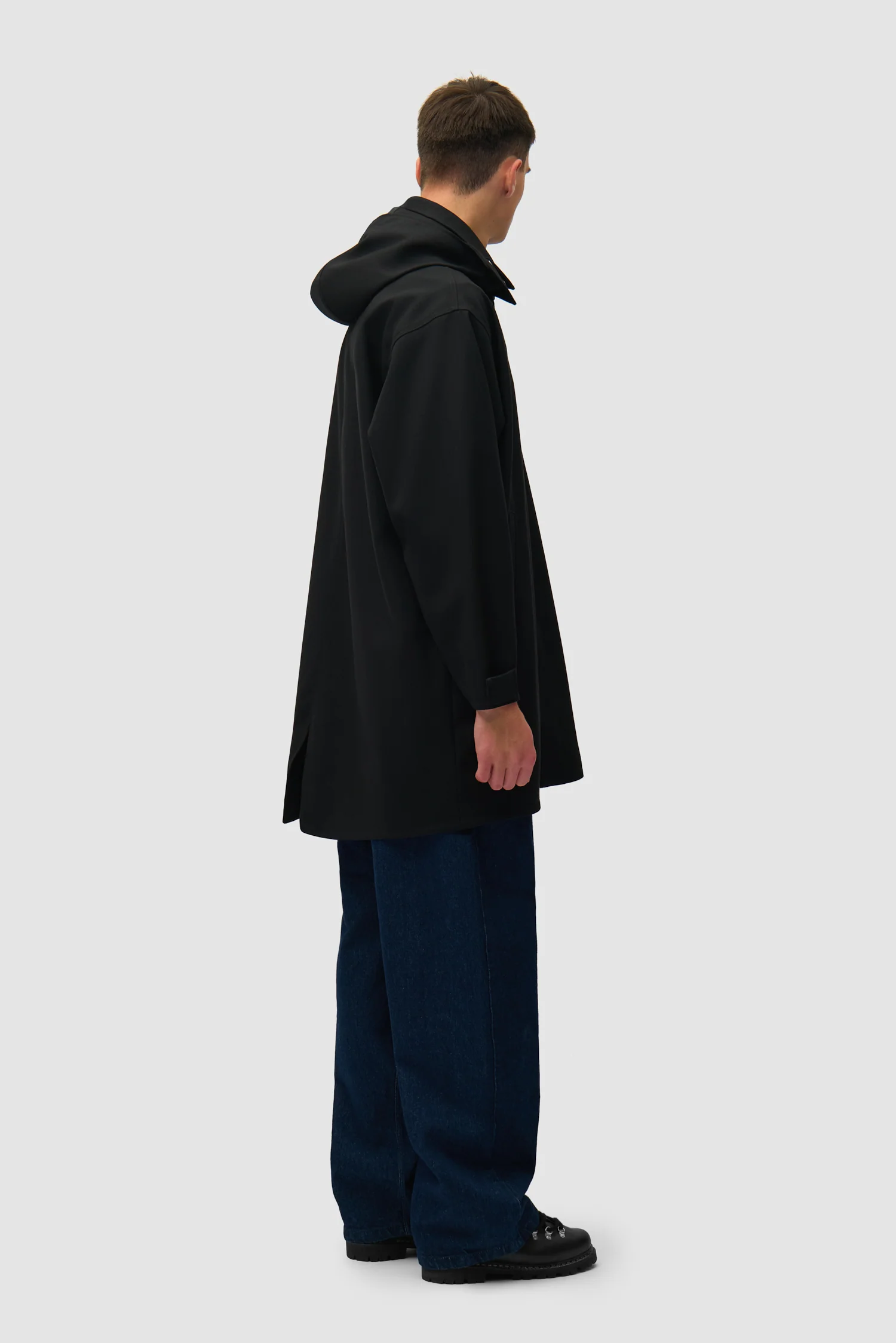 Manteau en lin - Noir - Image 6