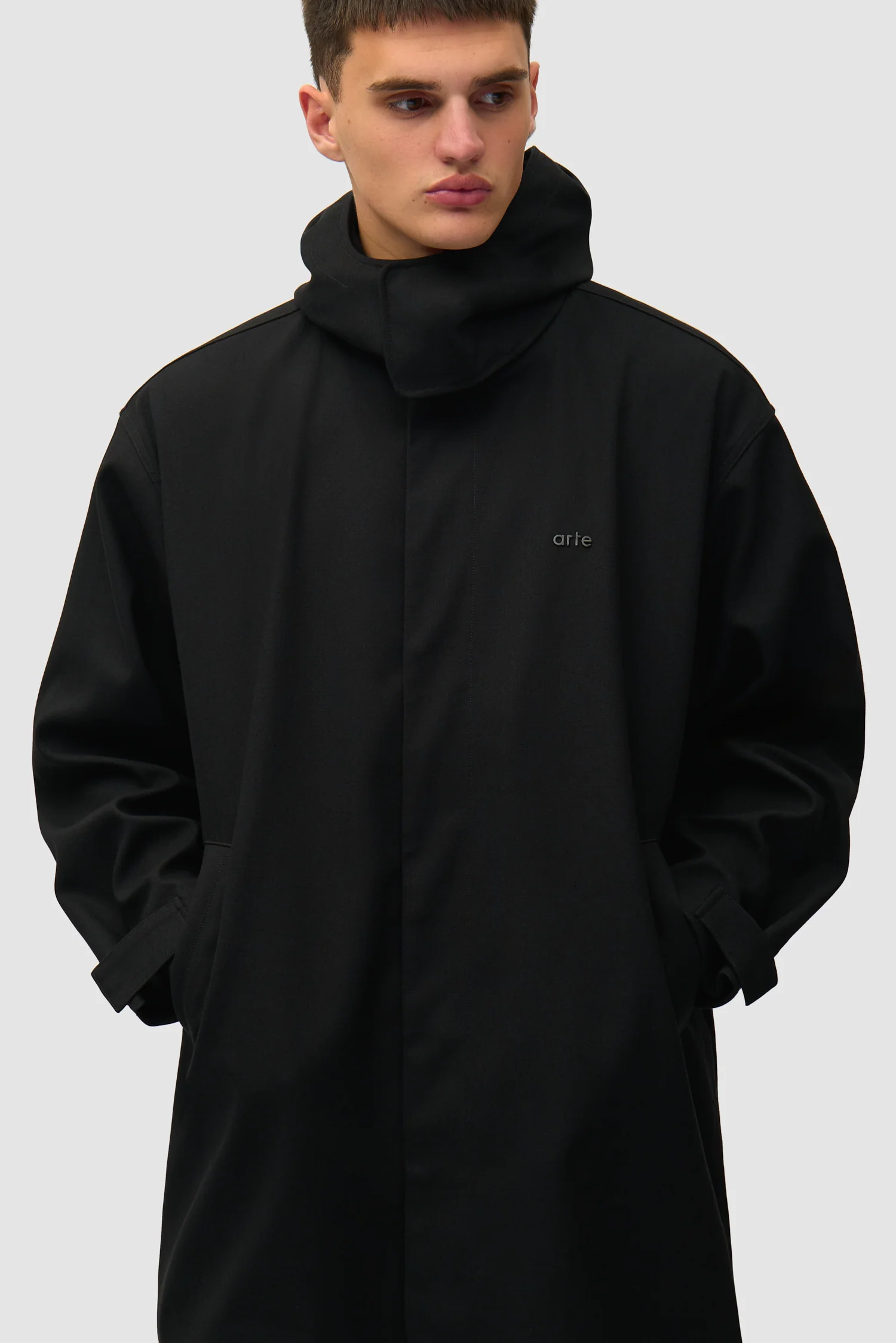 Manteau en lin - Noir - Image 7