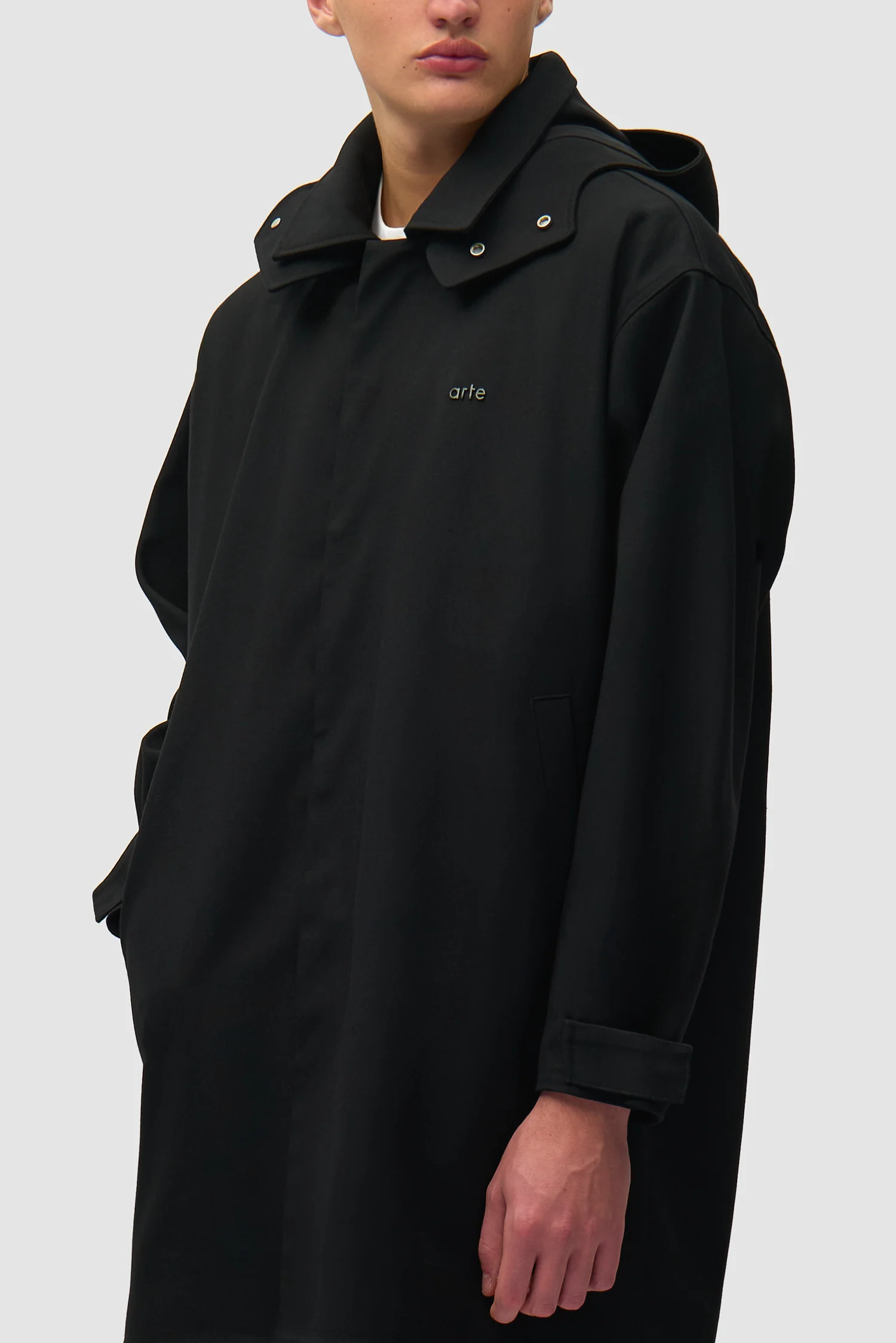 Manteau en lin - Noir - Image 8