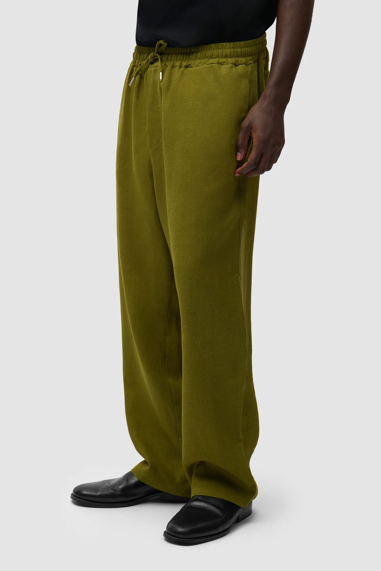 Pantalon en lin - Vert - Image 3