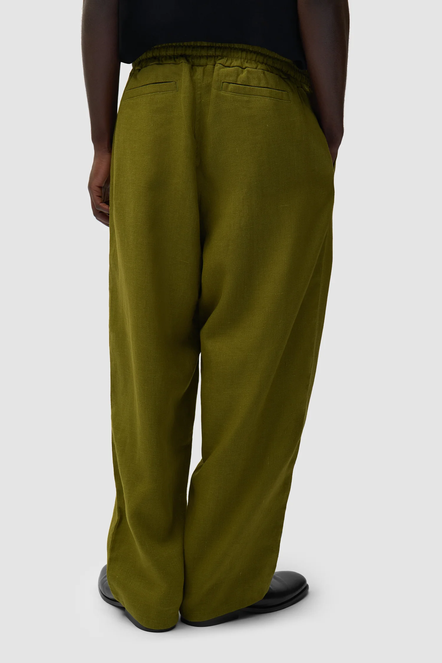 Pantalon en lin - Vert - Image 4