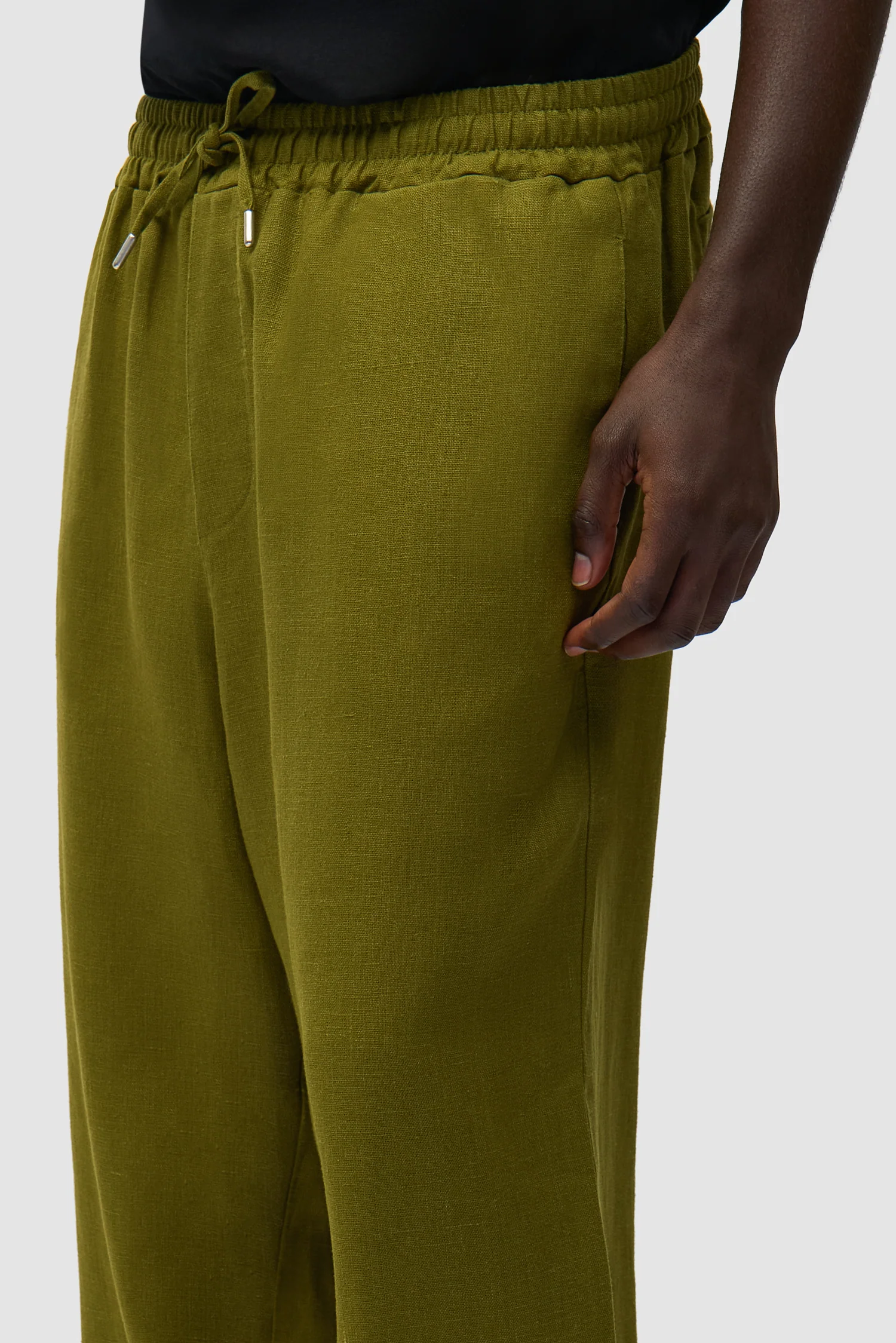 Pantalon en lin - Vert - Image 9