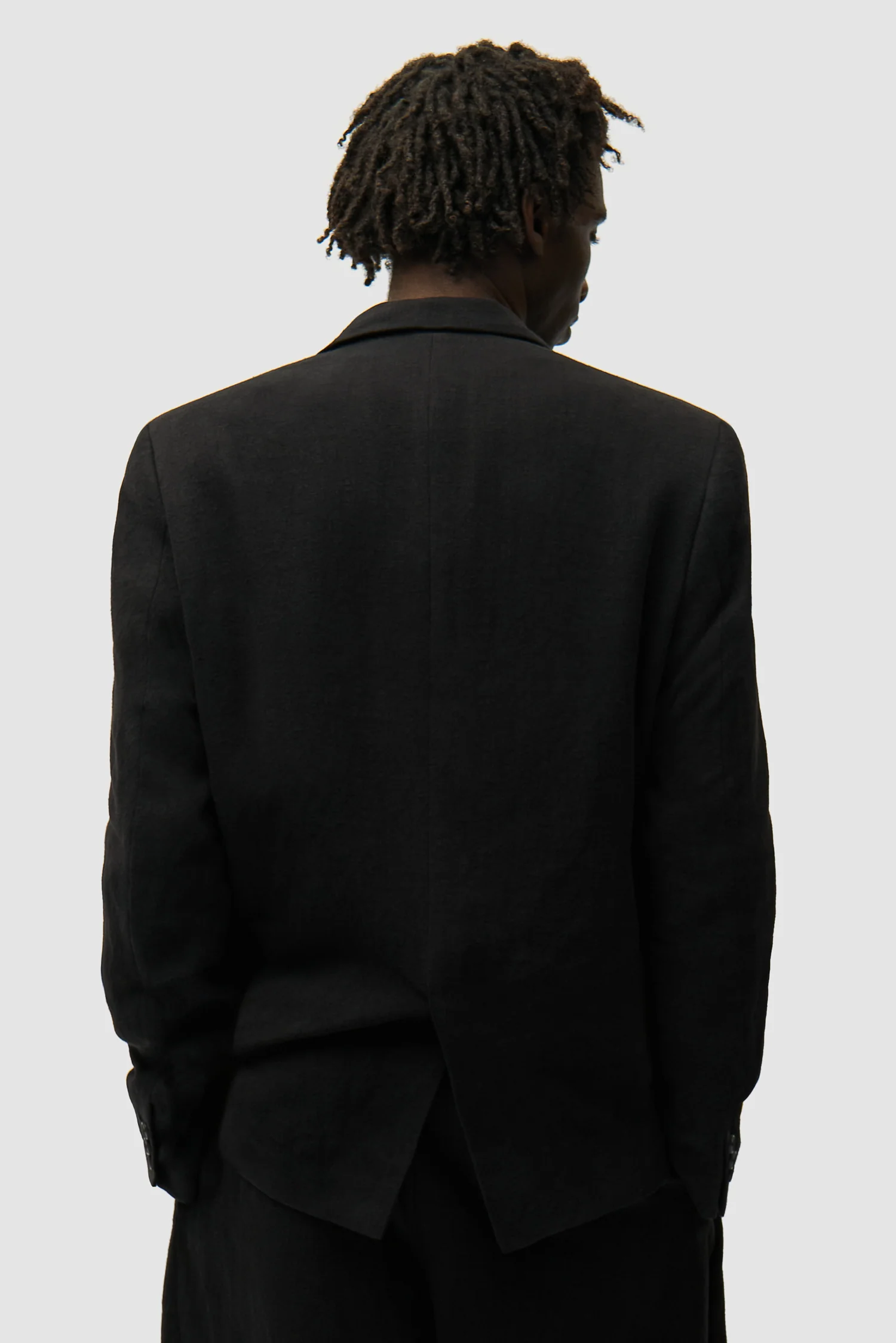 Veste de costume en lin - Noir - Image 3