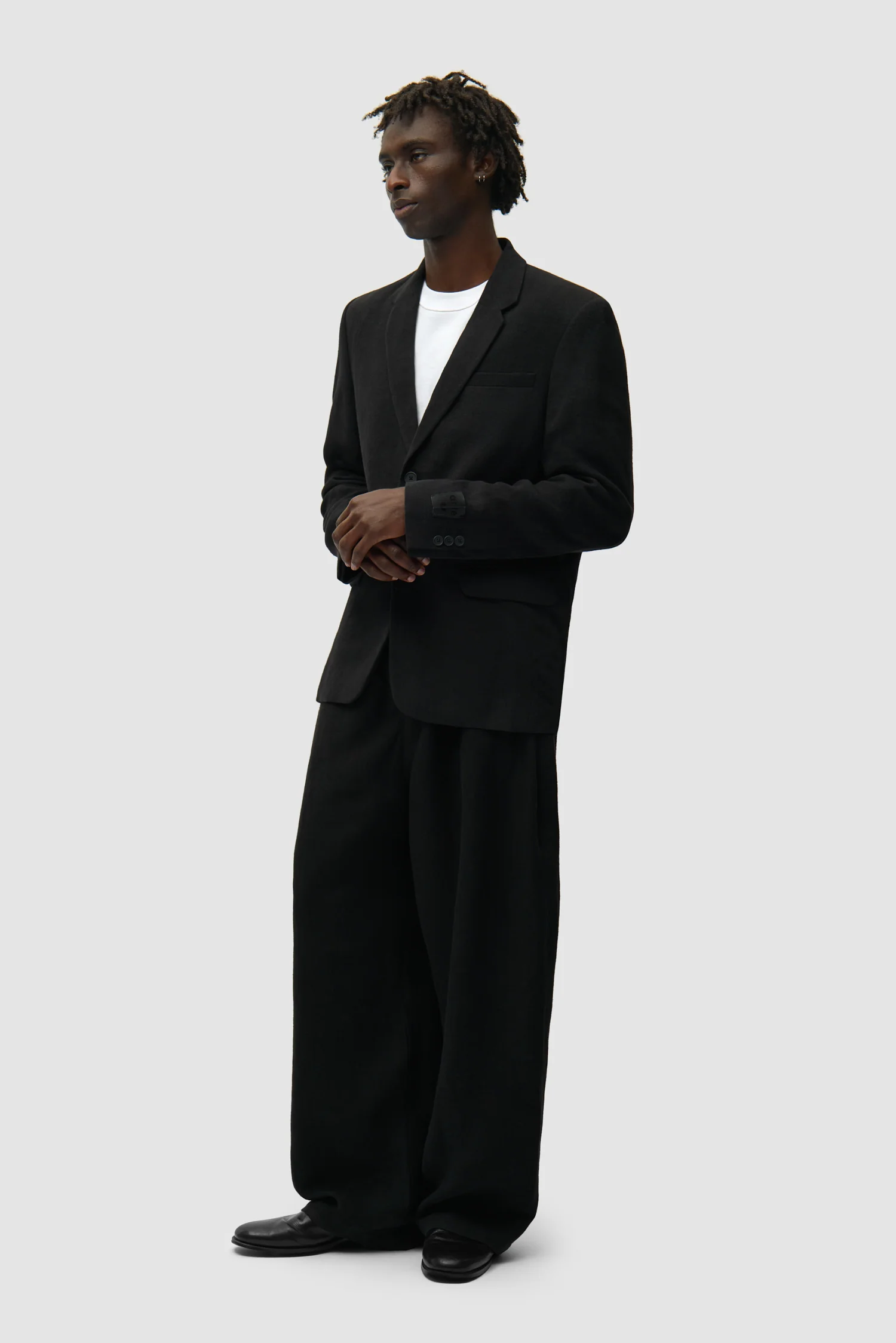 Veste de costume en lin - Noir - Image 5