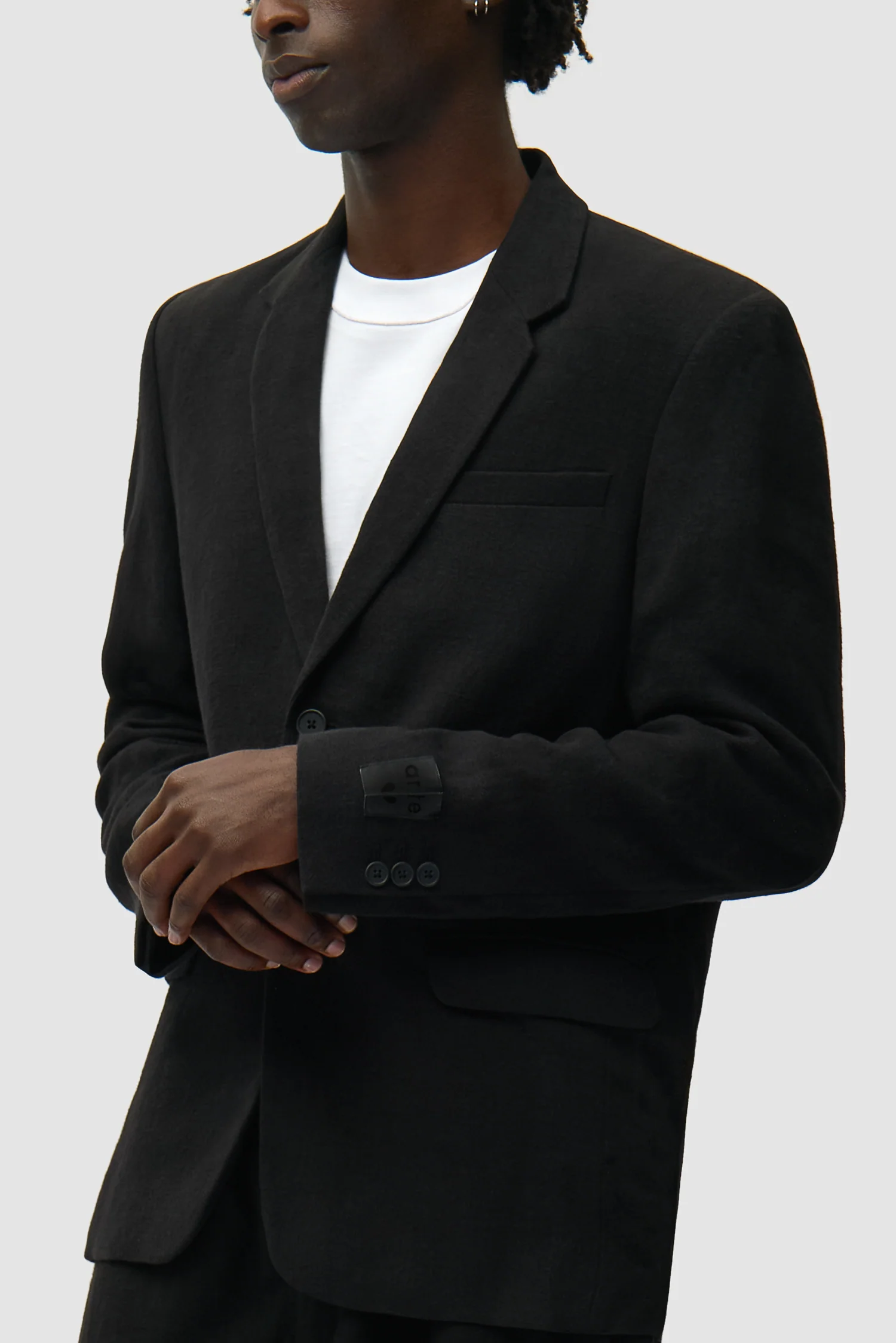 Veste de costume en lin - Noir - Image 8