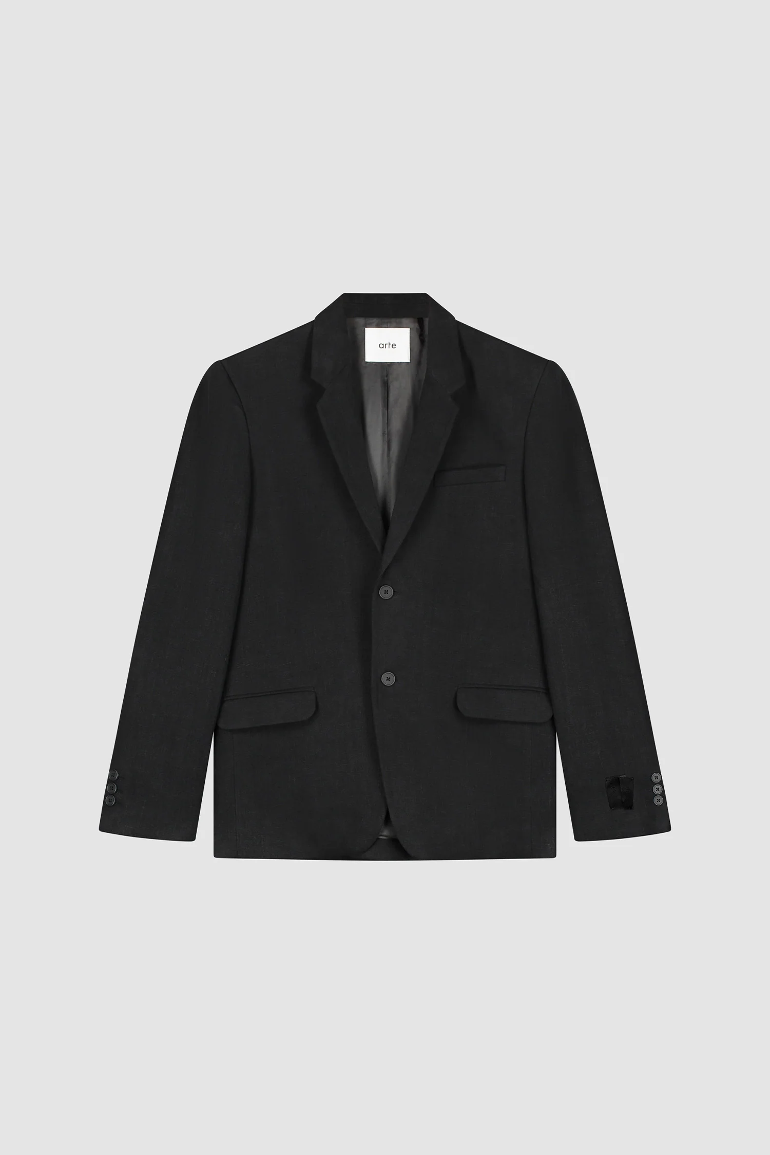 Veste de costume en lin - Noir - Image 9