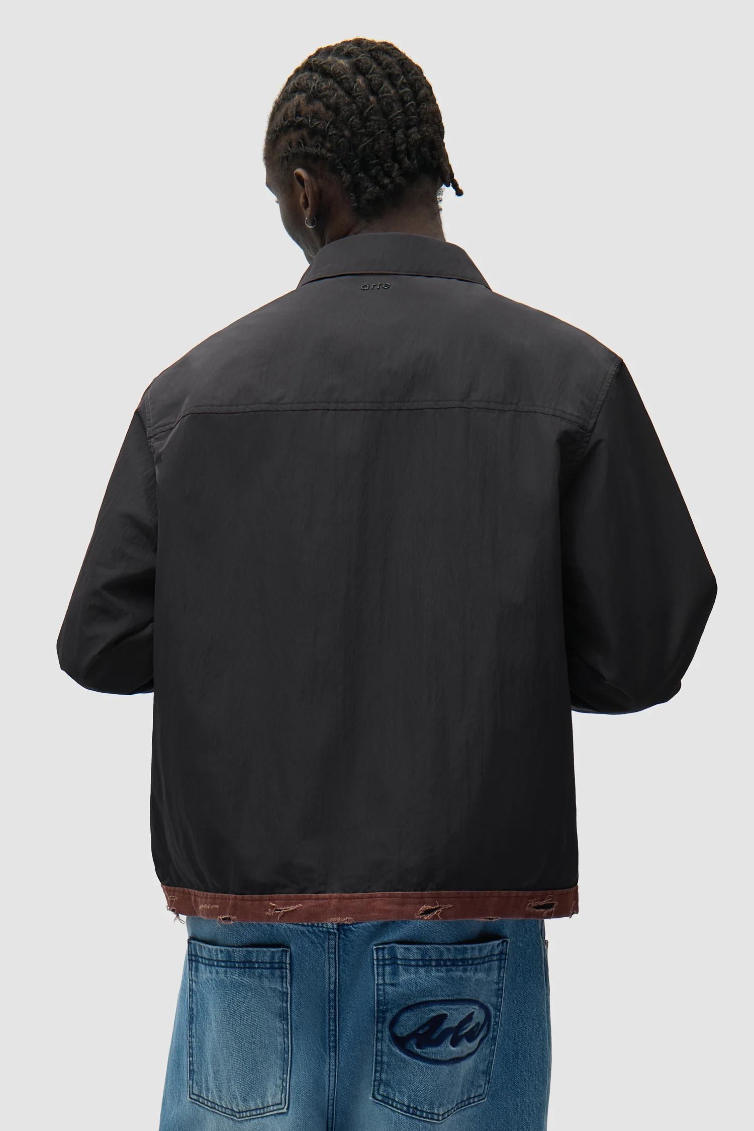 Veste classique en ruban de lin - Noir - Image 3