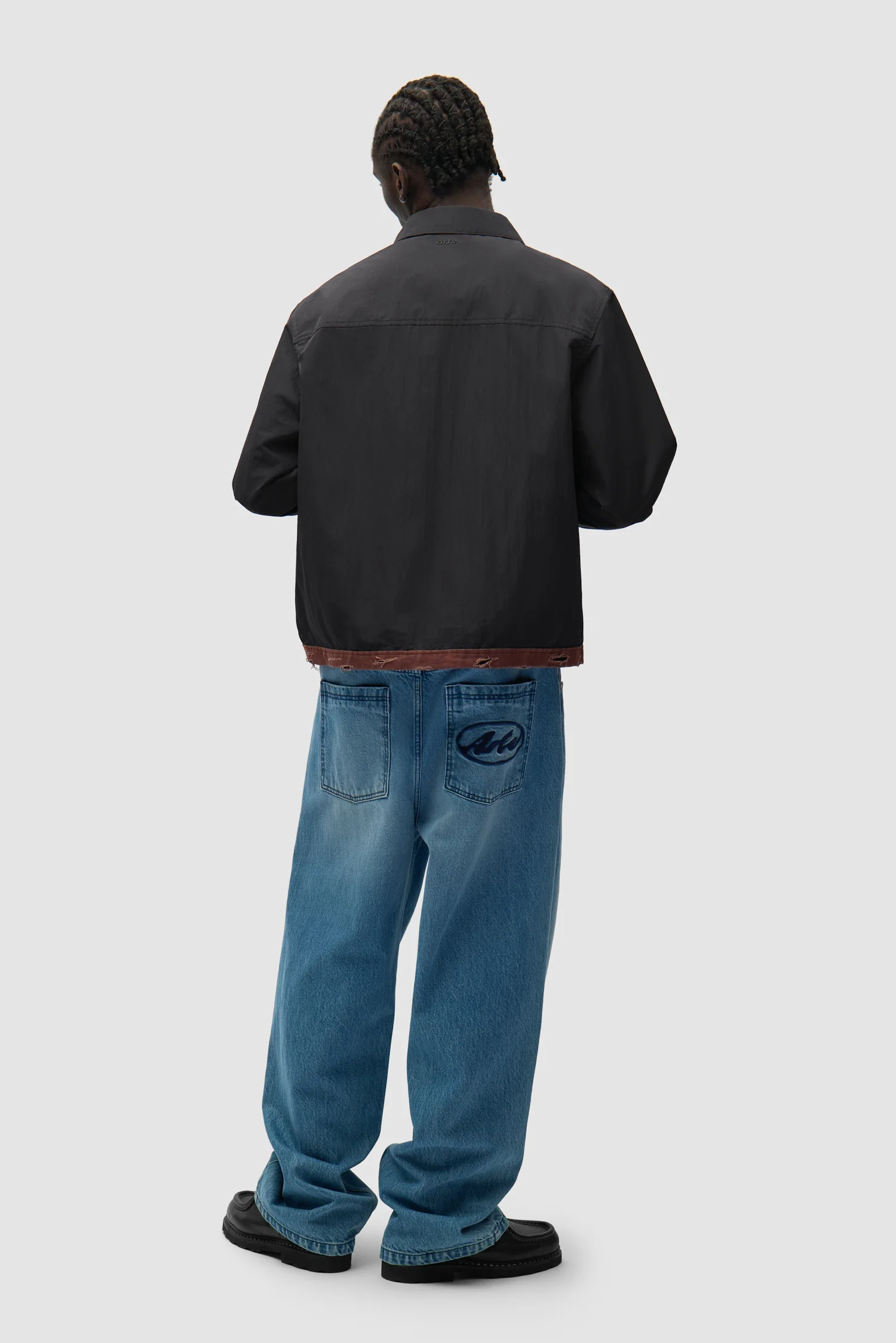 Veste classique en ruban de lin - Noir - Image 6