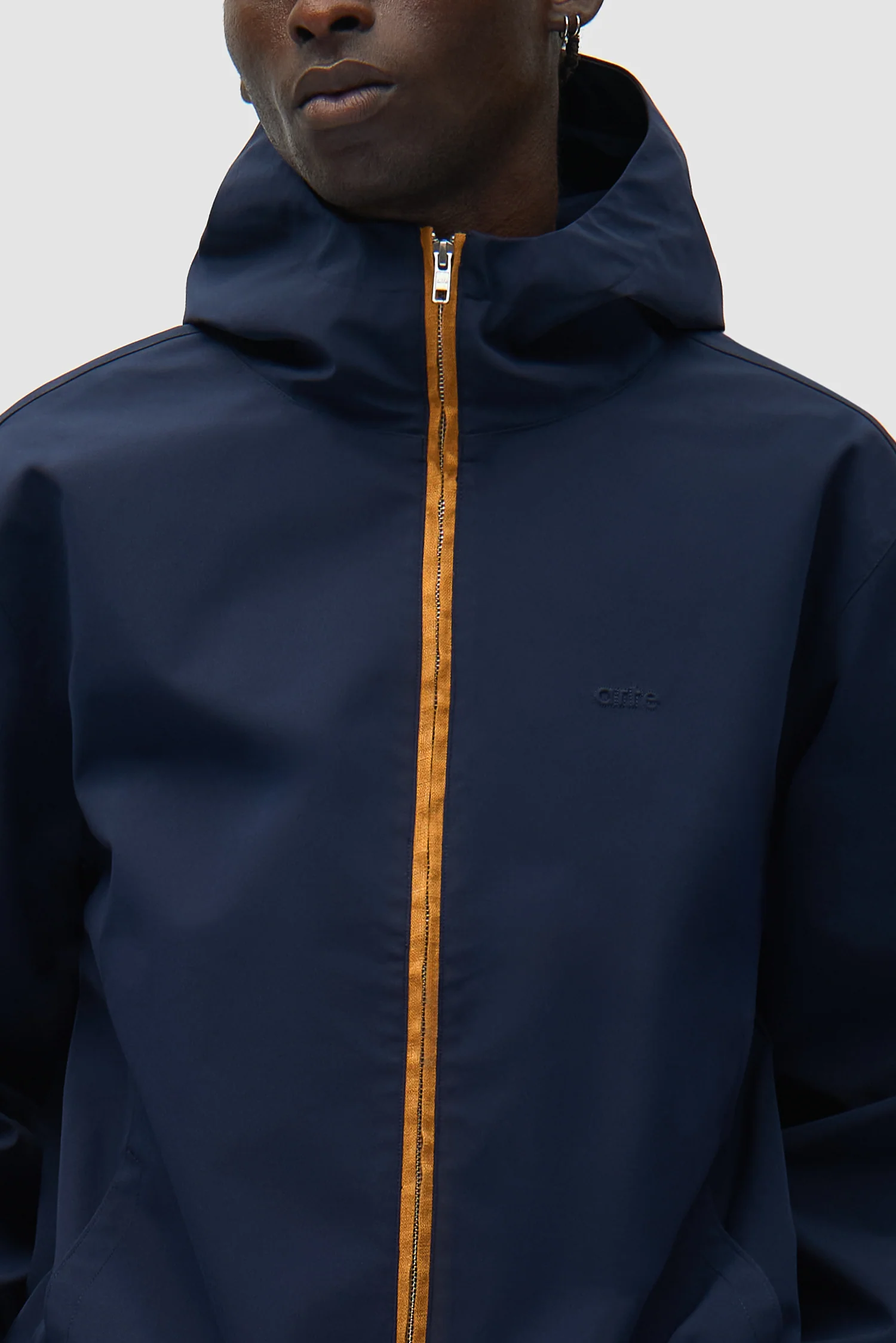 Veste à capuche en lin - Bleu marine - Image 8