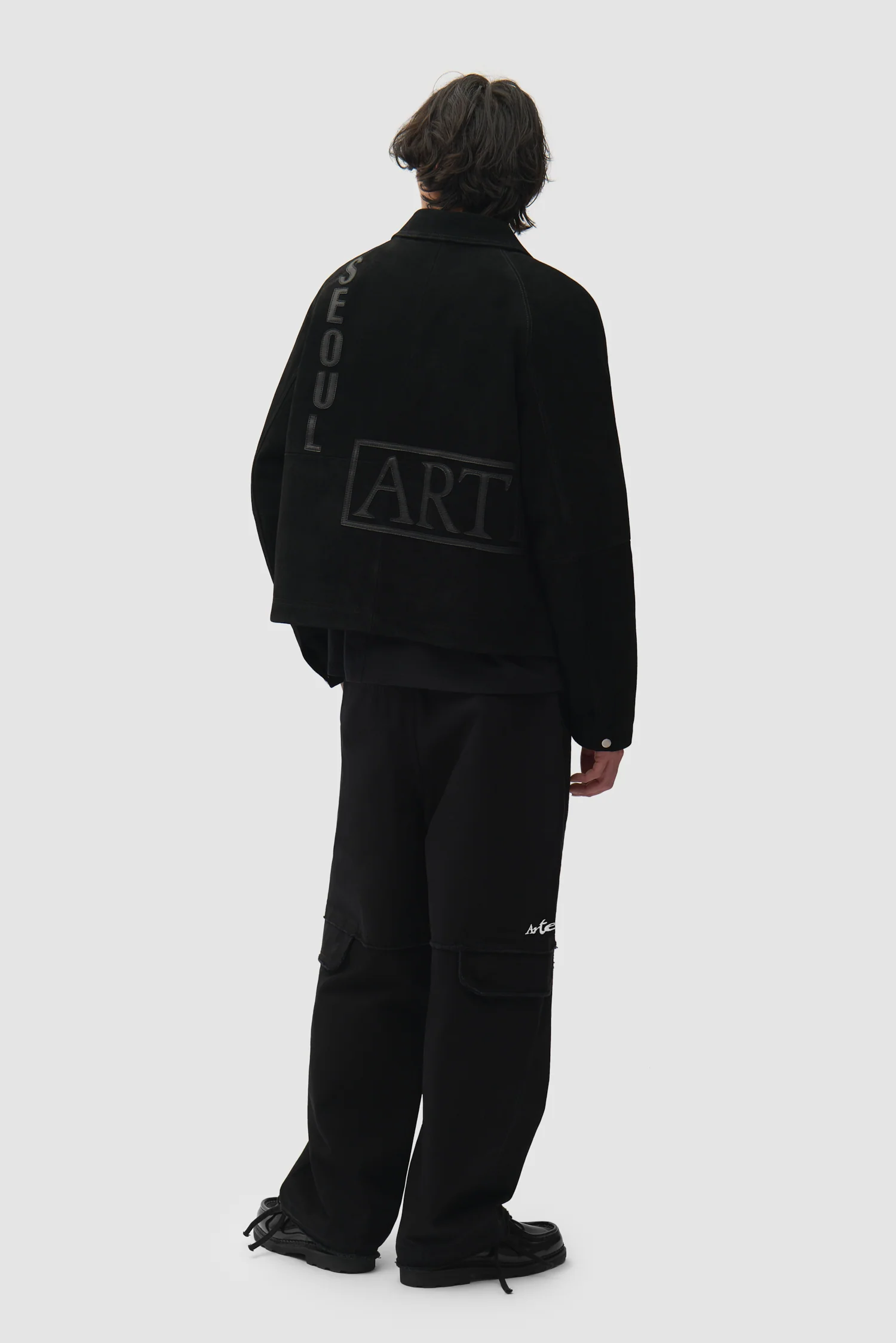 Pantalon cargo déstructuré - Noir - Image 7