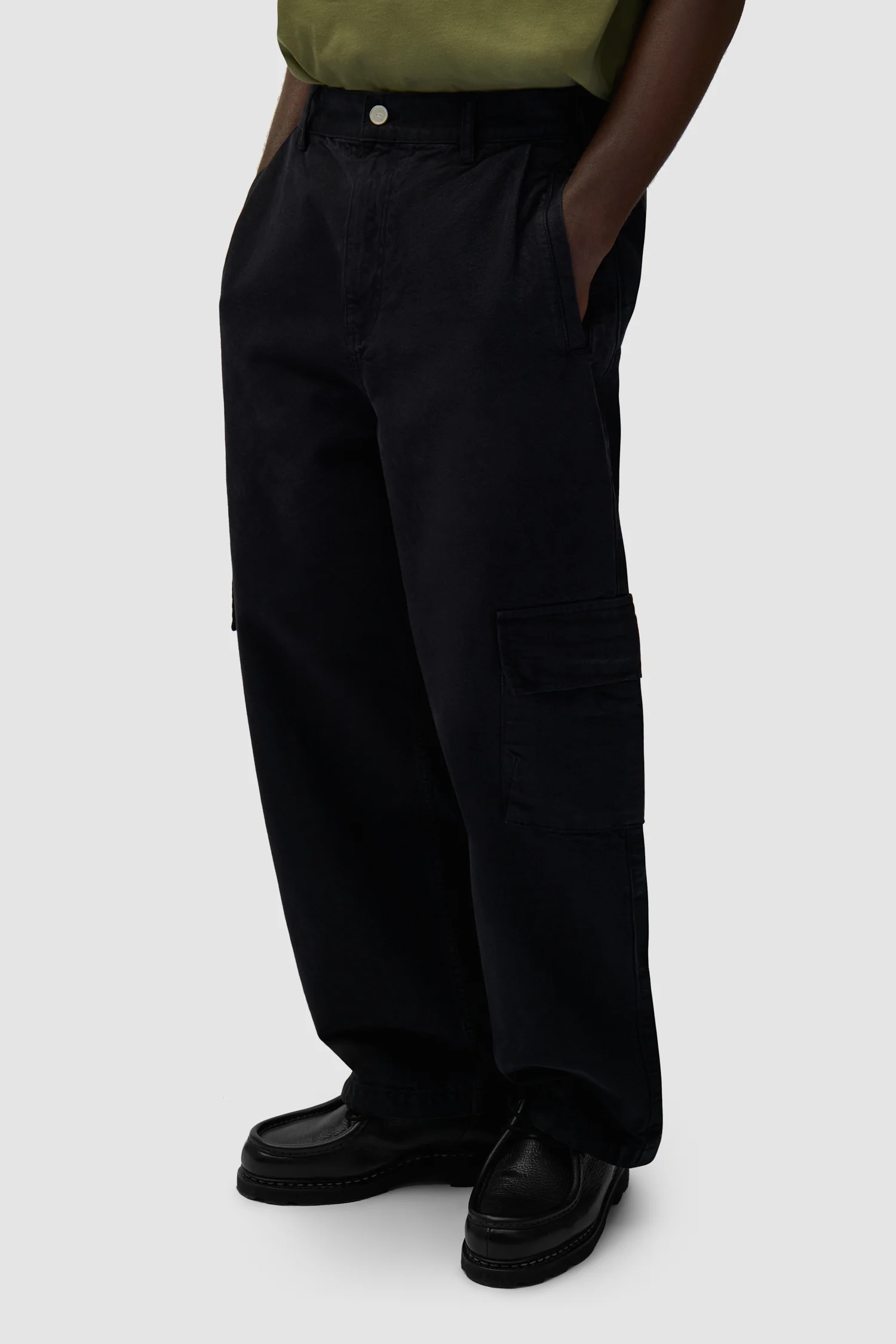 Pantalon cargo bas - Noir - Image 3