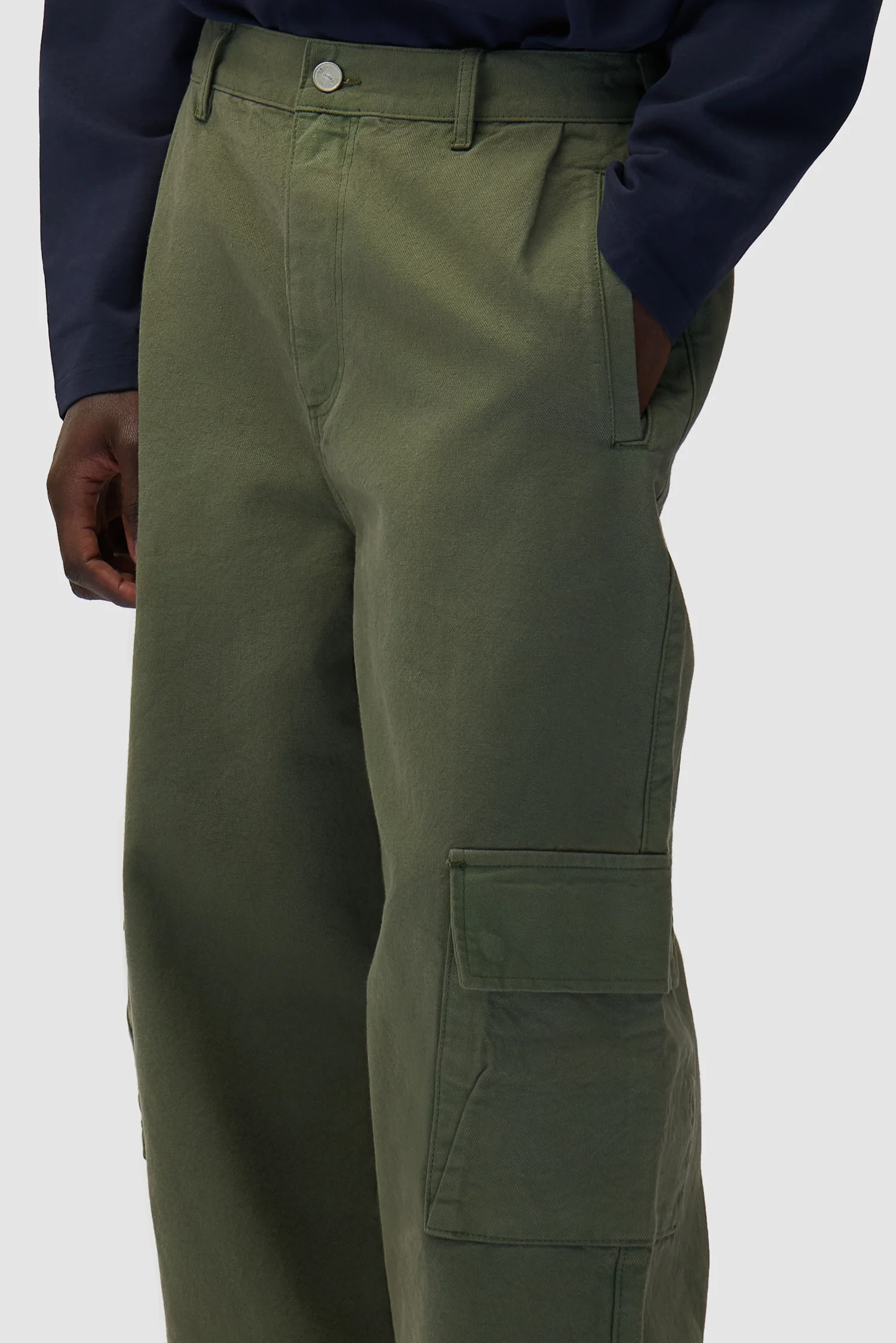 Pantalon cargo bas - Vert - Image 8