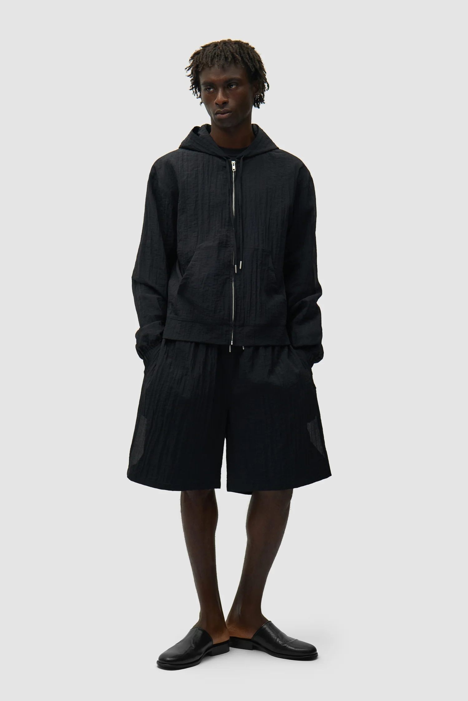 Veste en maille - Noir - Image 5