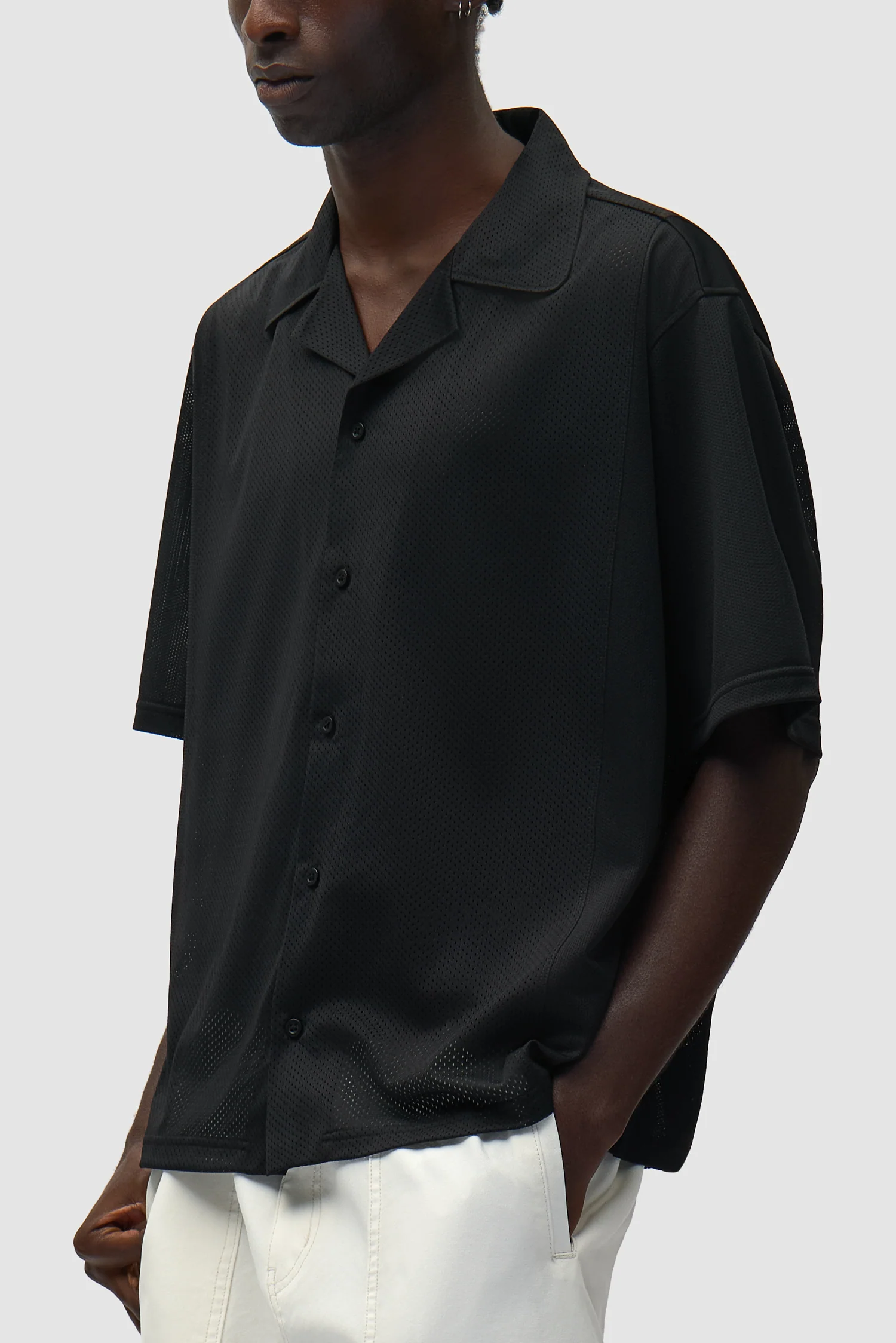 Chemise en maille - Noir - Image 7