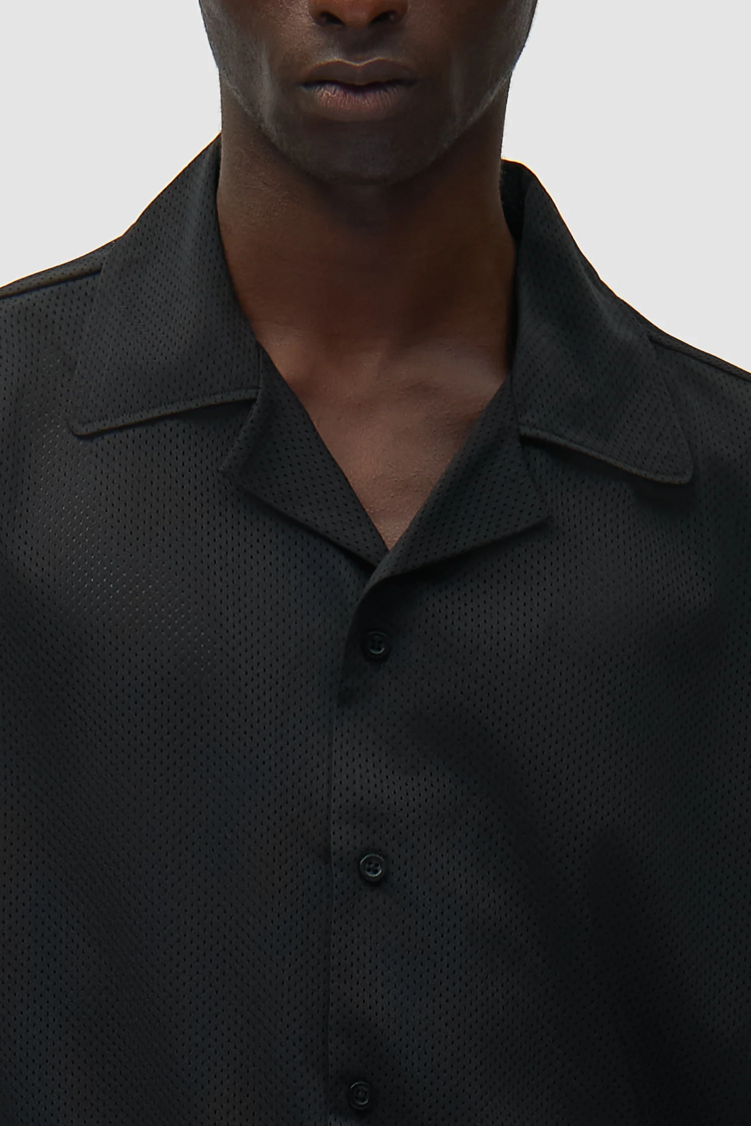 Chemise en maille - Noir - Image 8