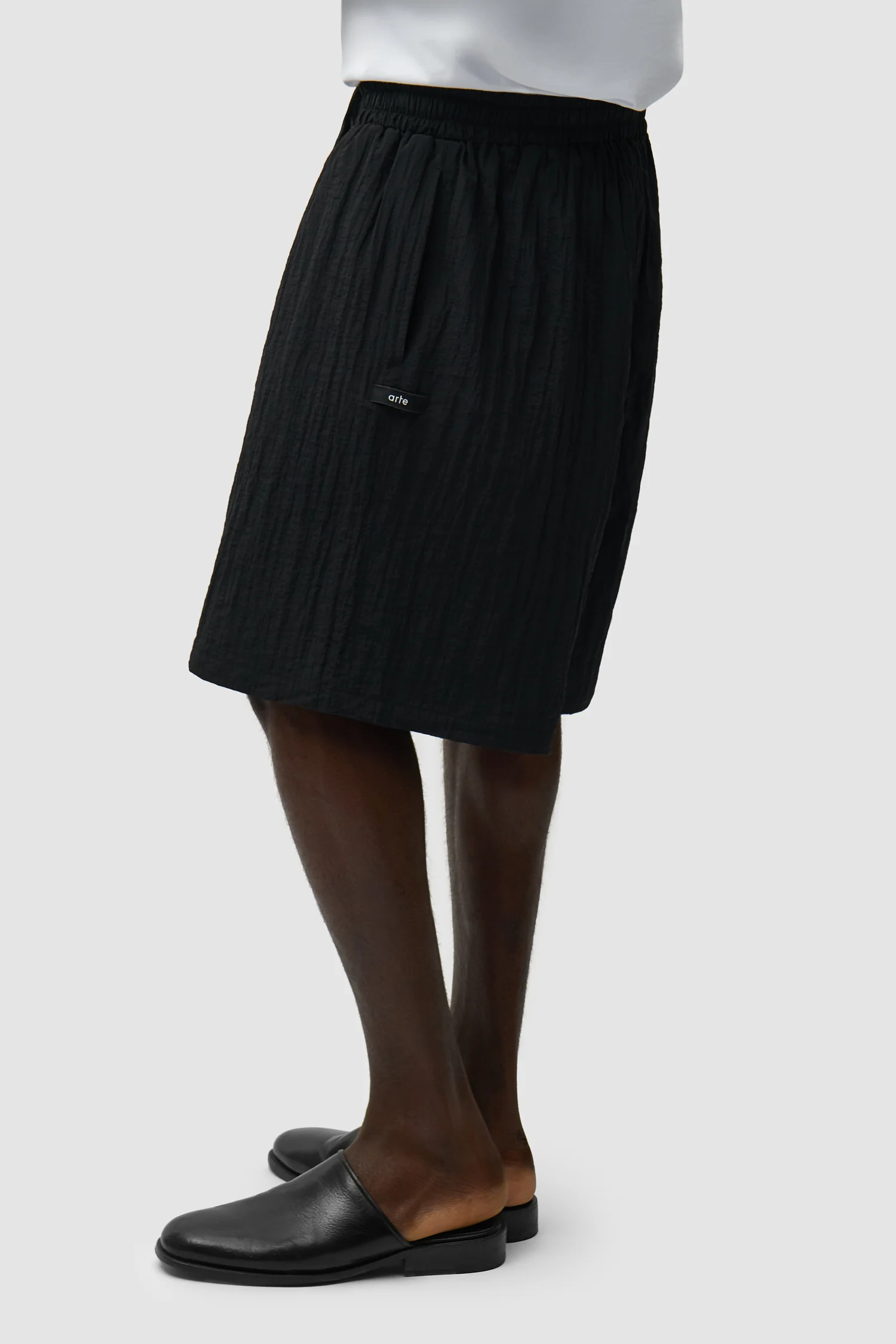 Short en maille - Noir - Image 3