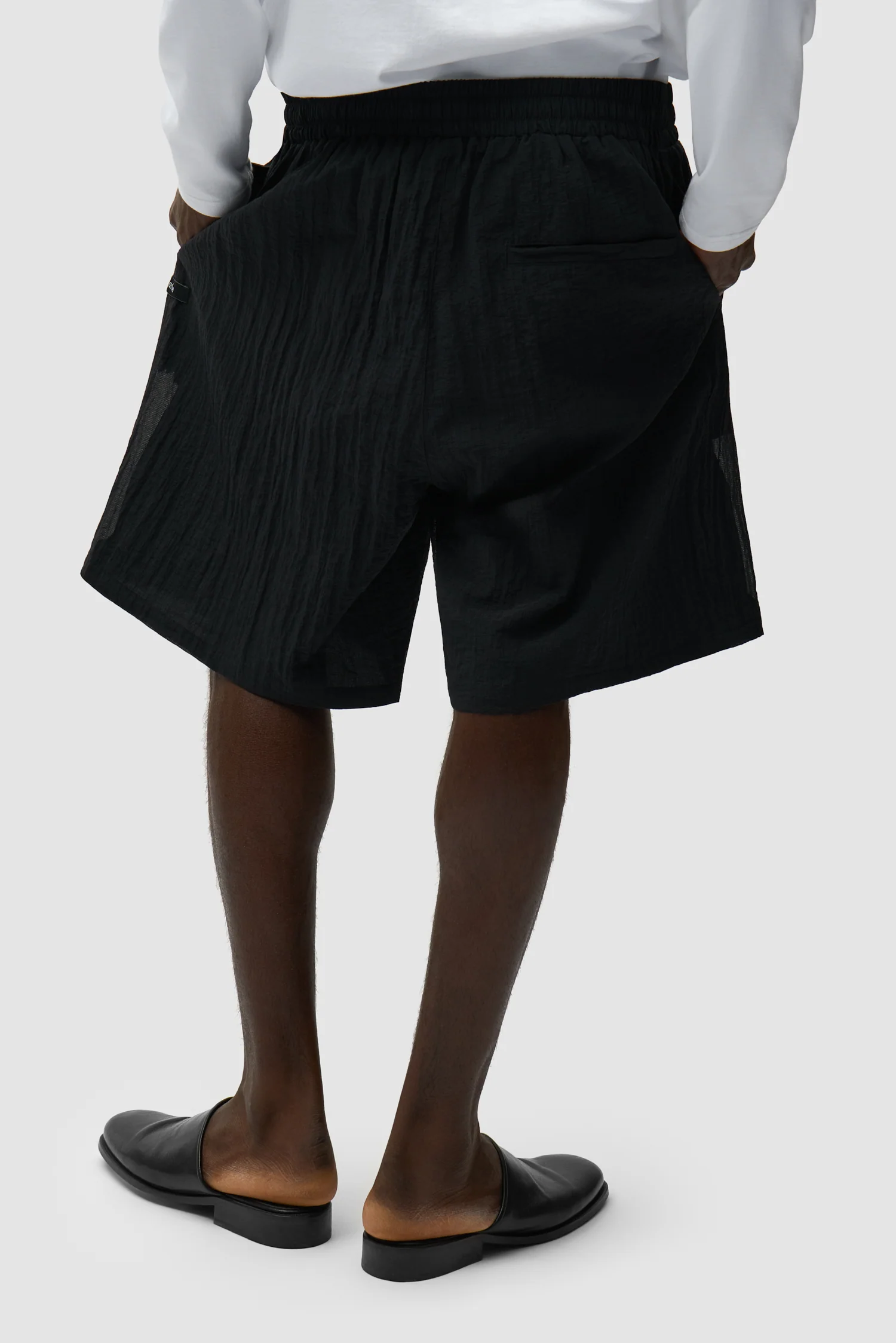Short en maille - Noir - Image 4