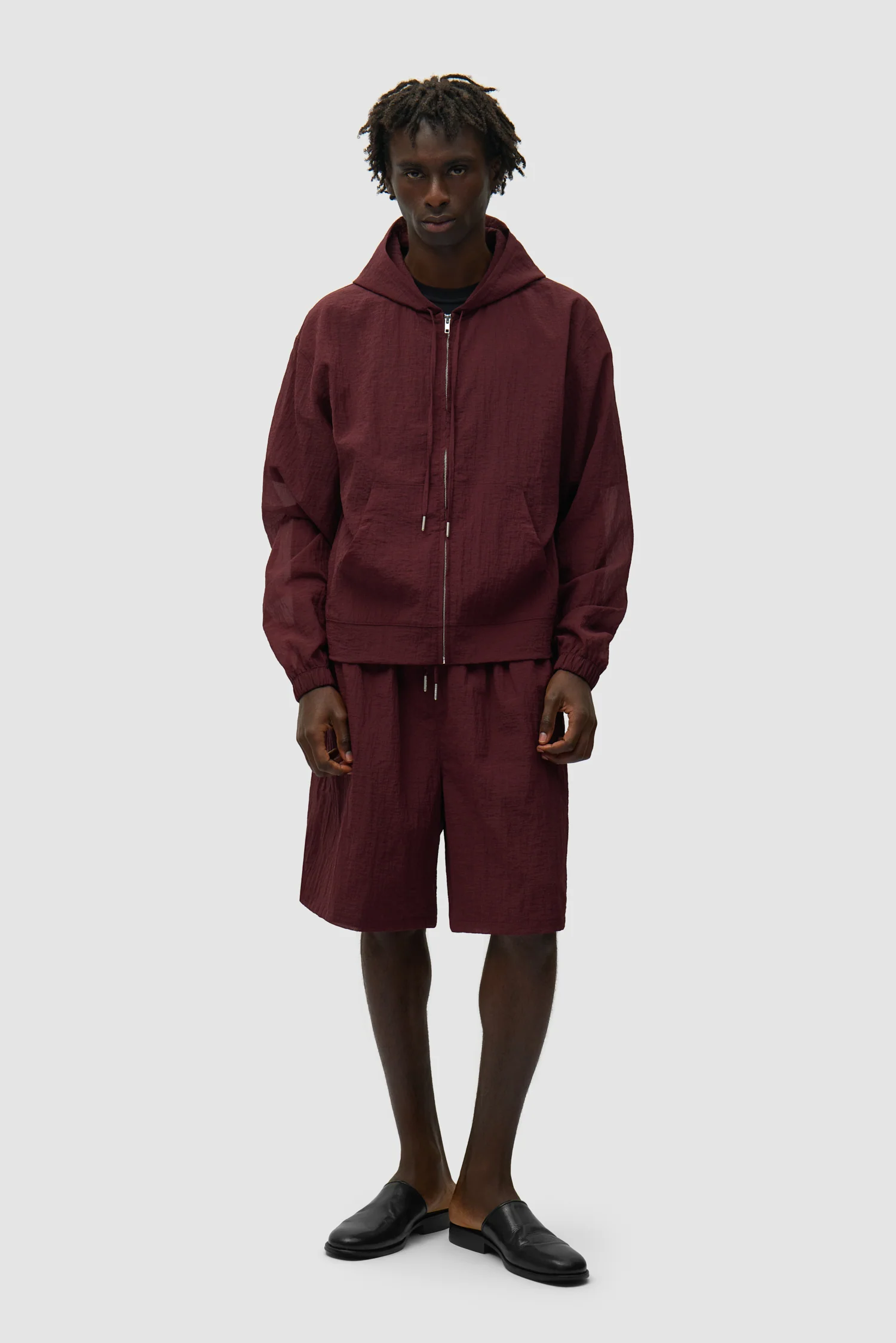 Short en maille - Bordeaux - Image 5