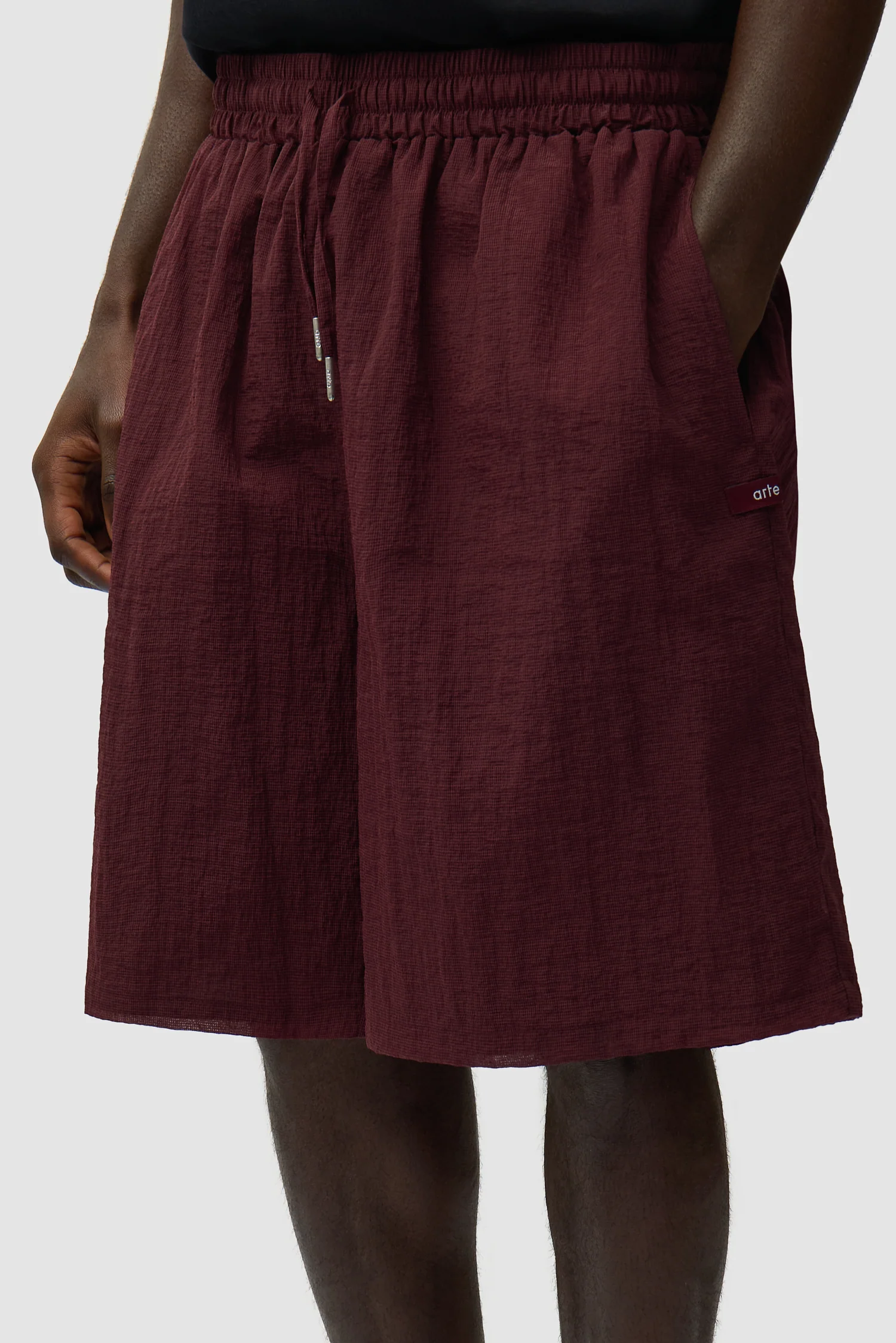 Short en maille - Bordeaux - Image 8