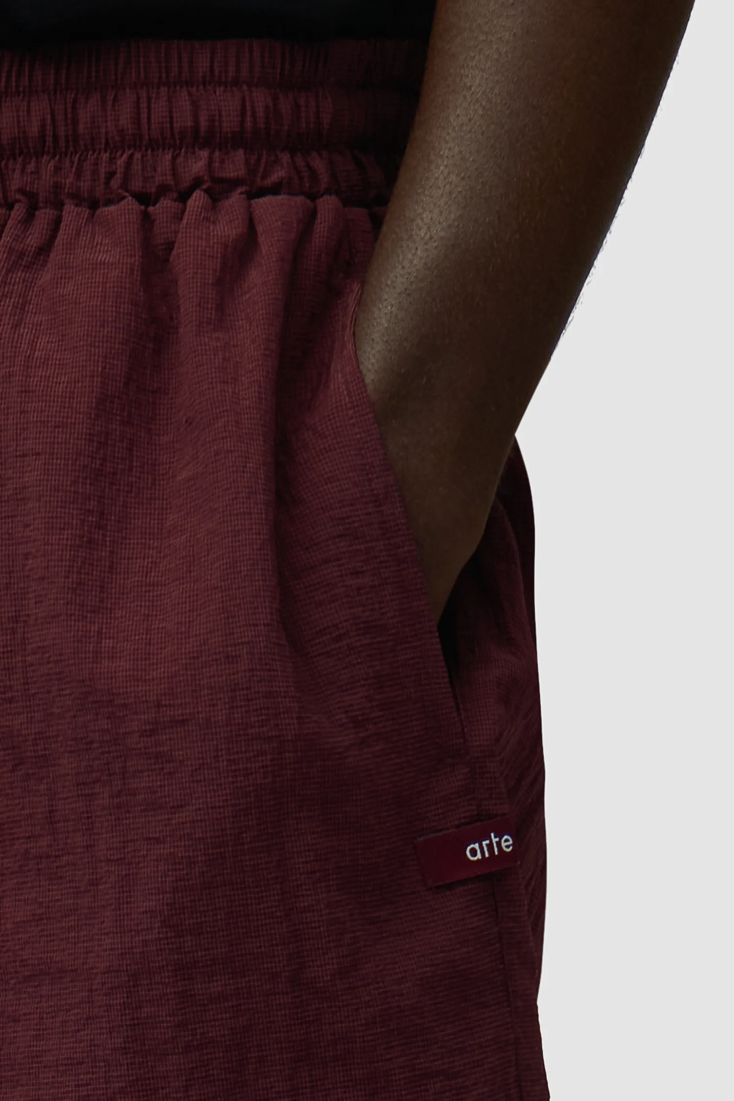 Short en maille - Bordeaux - Image 9