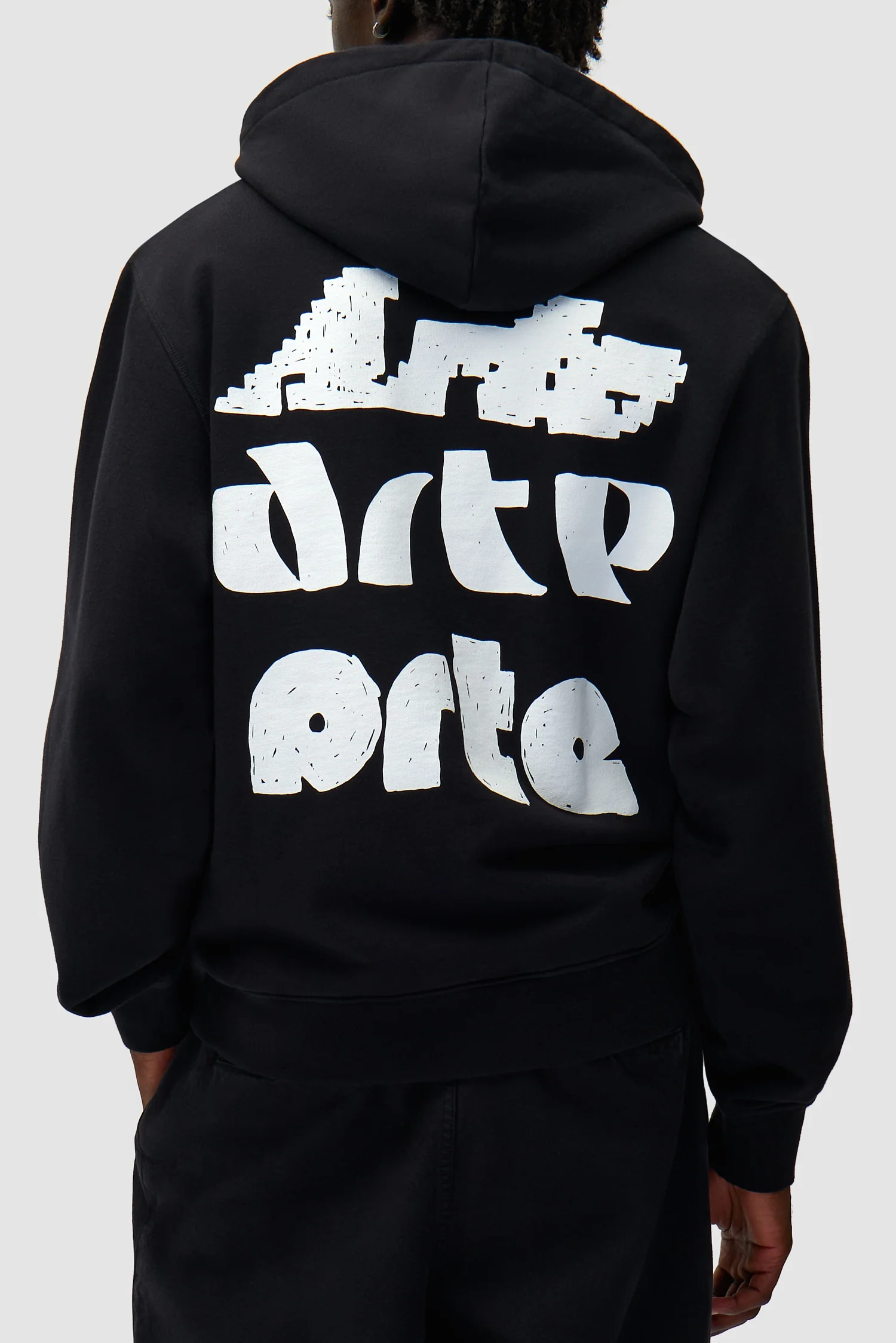 Sweat à capuche imprimé Multi Arte - Noir - Image 7