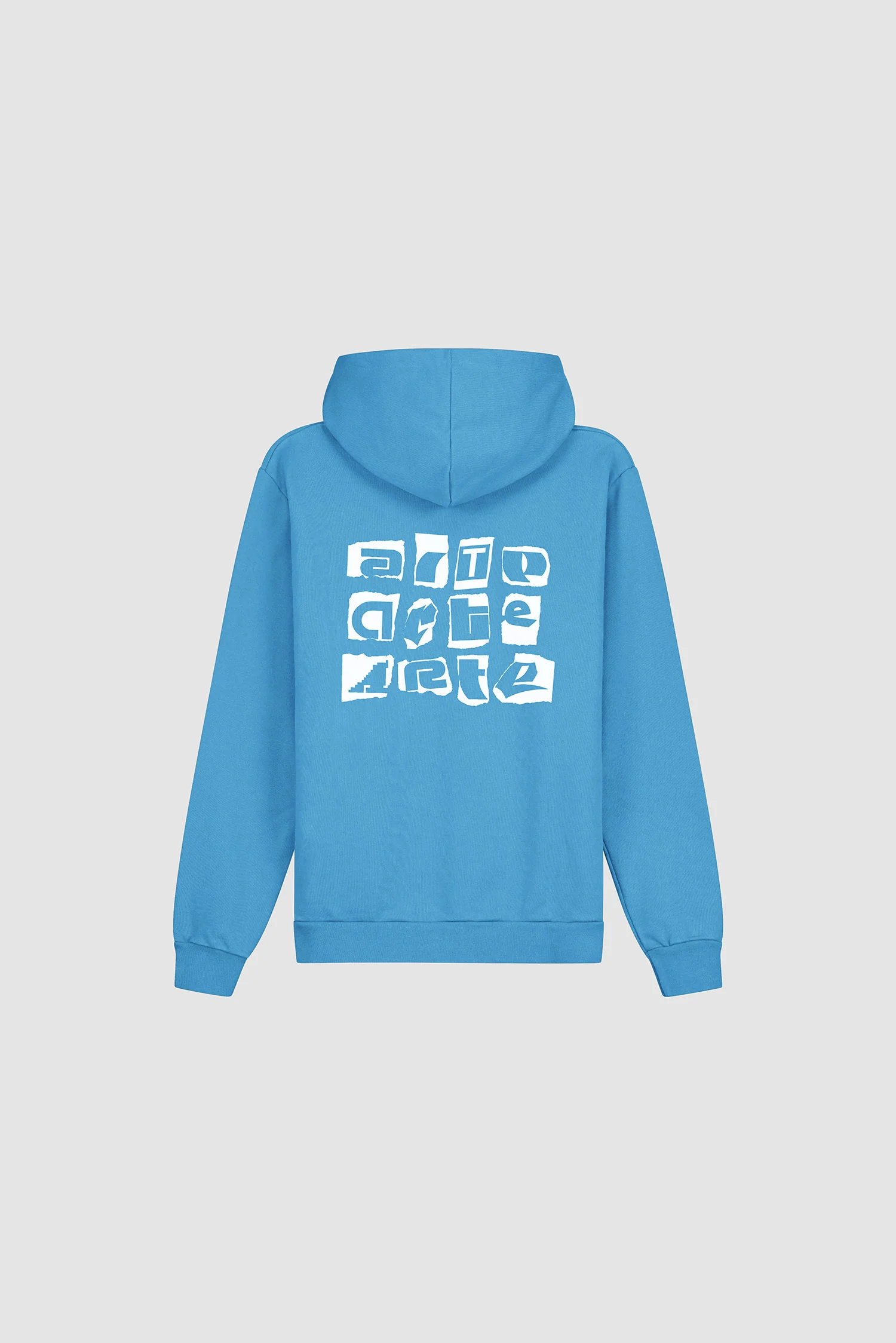 Sweat à capuche avec logo multi-couches dans le dos - Bleu - Image 8