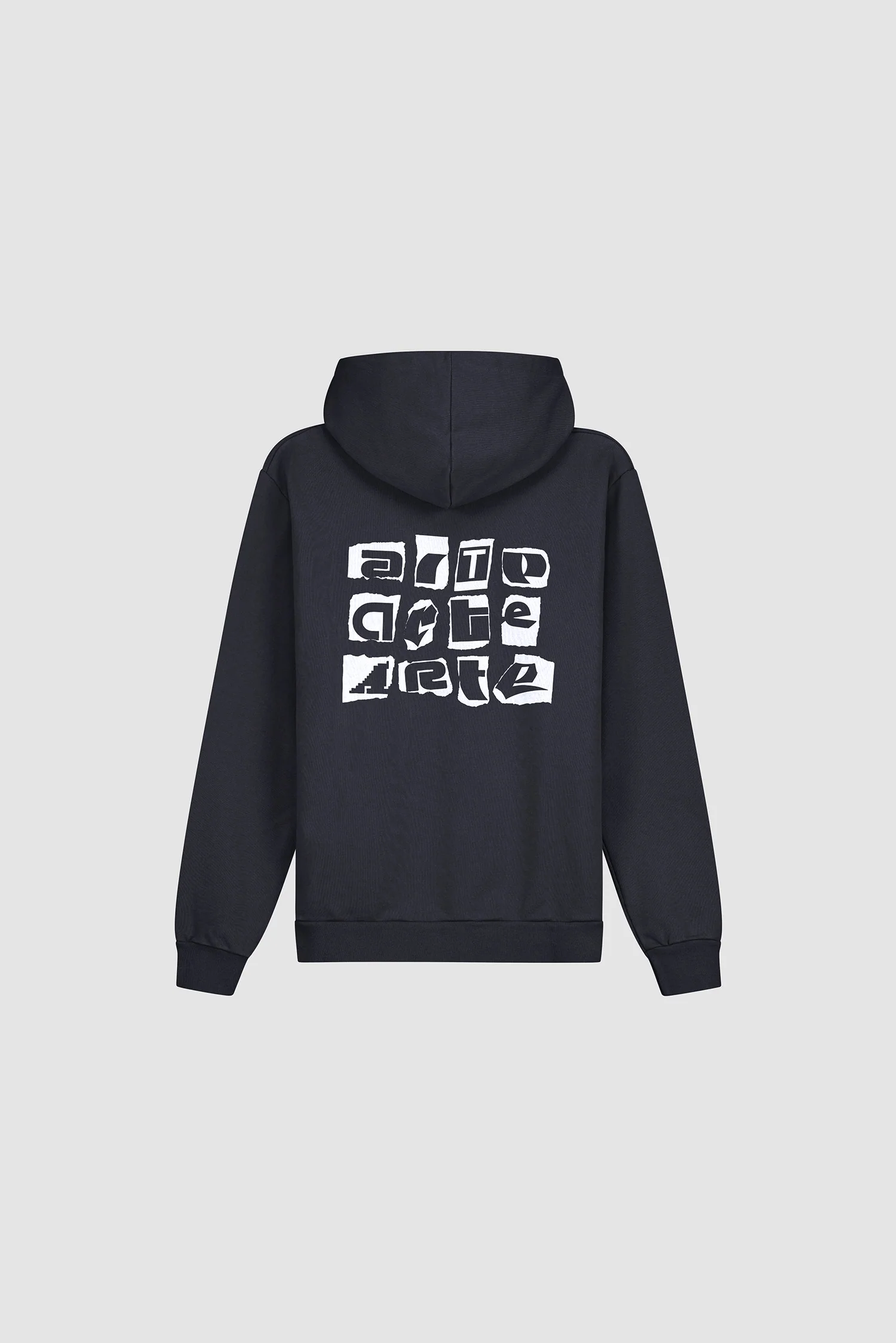 Sweat à capuche avec logo multi-couches dans le dos - Bleu marine - Image 8