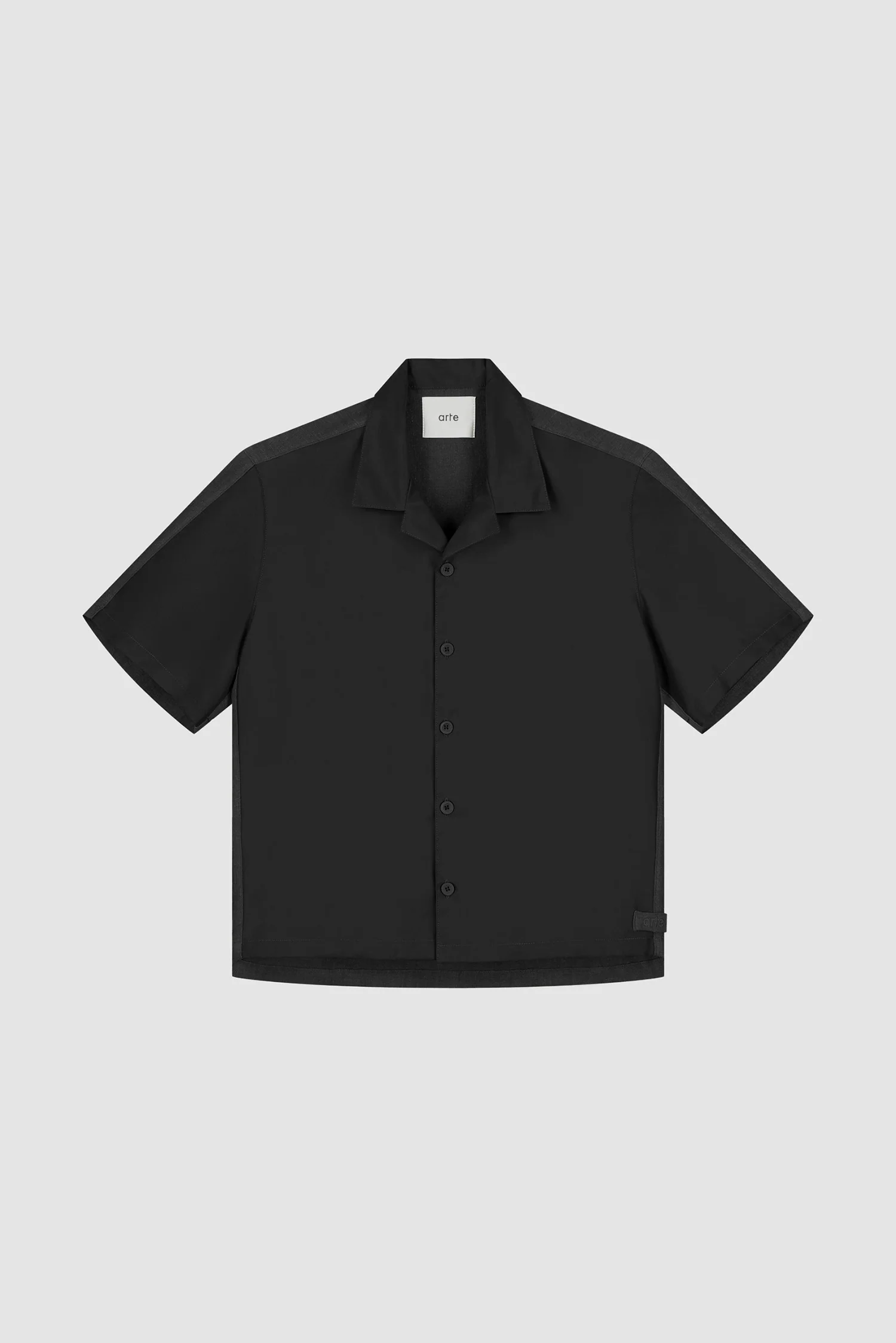 Chemise en lin et nylon - Noir - Image 10