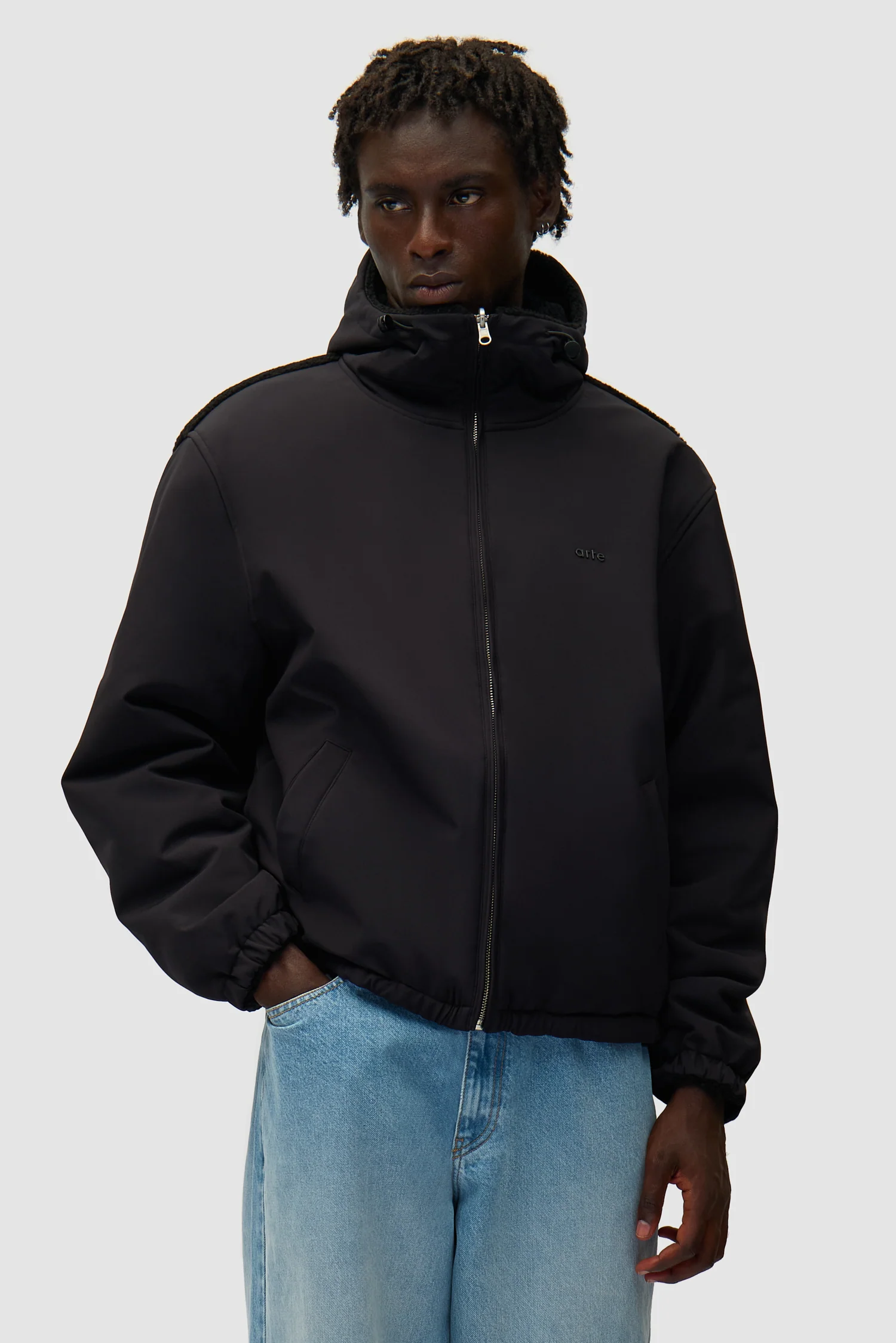 Veste technique en nylon - Noir - Image 8