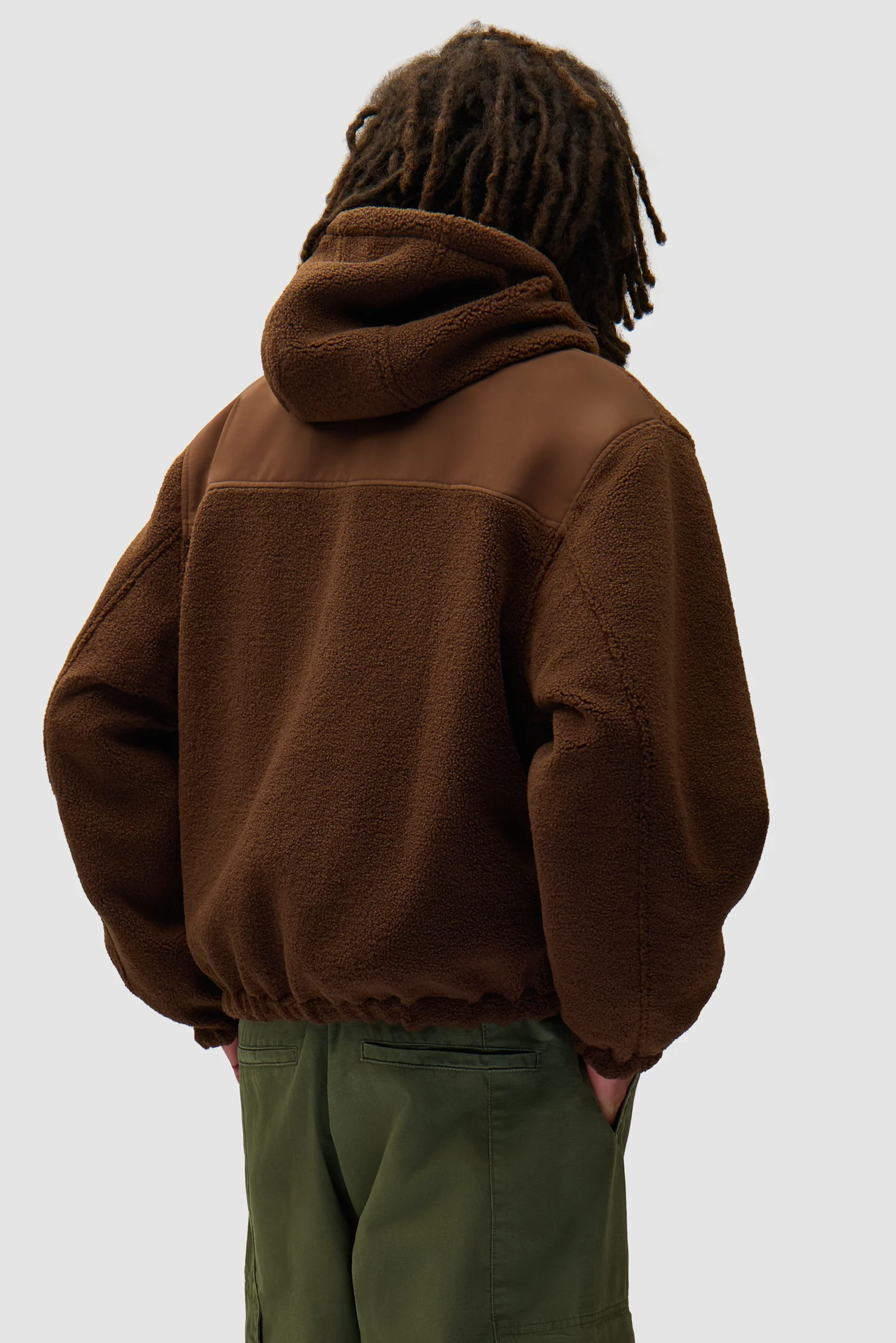 Veste technique en nylon - Marron - Image 3