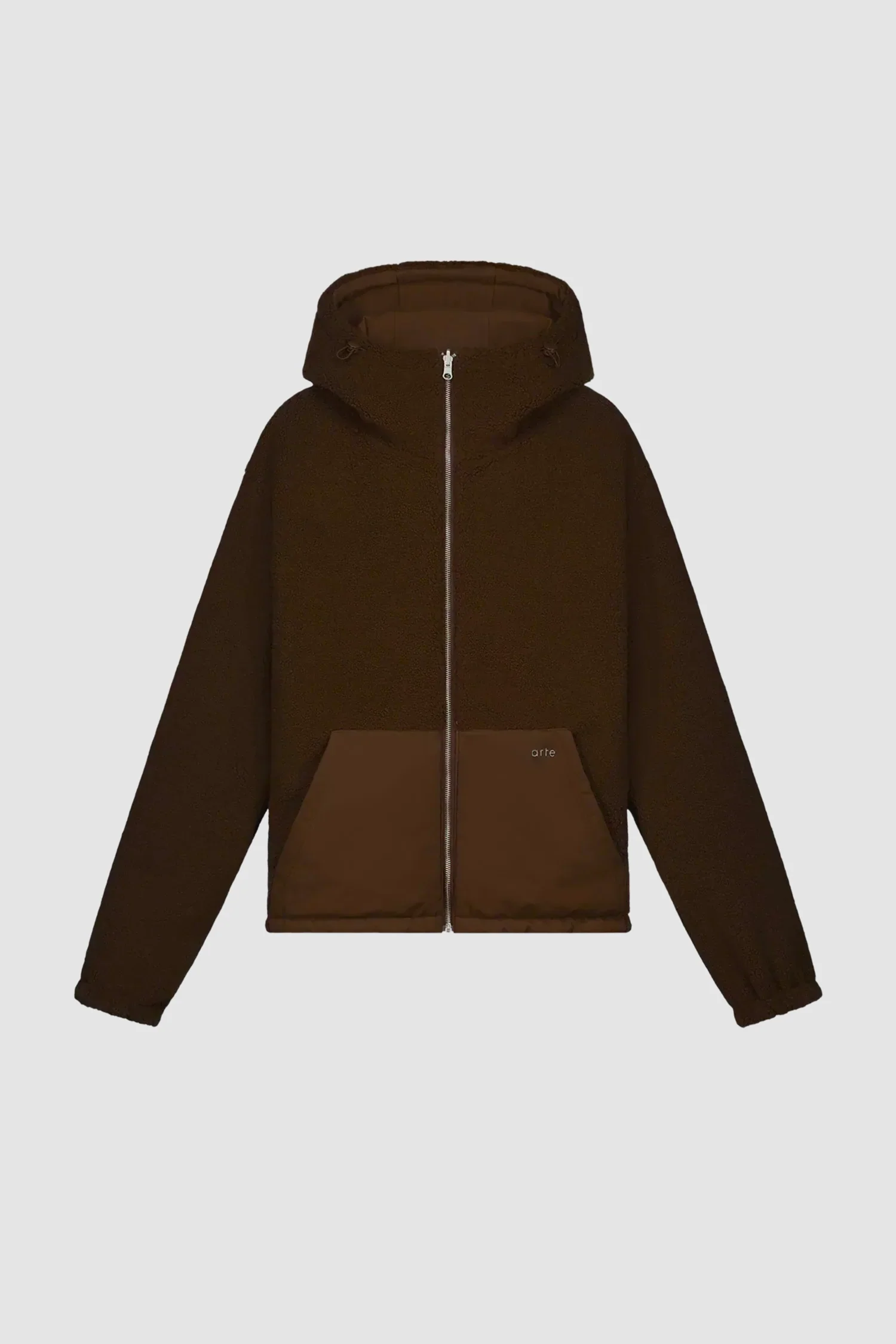 Veste technique en nylon - Marron - Image 8