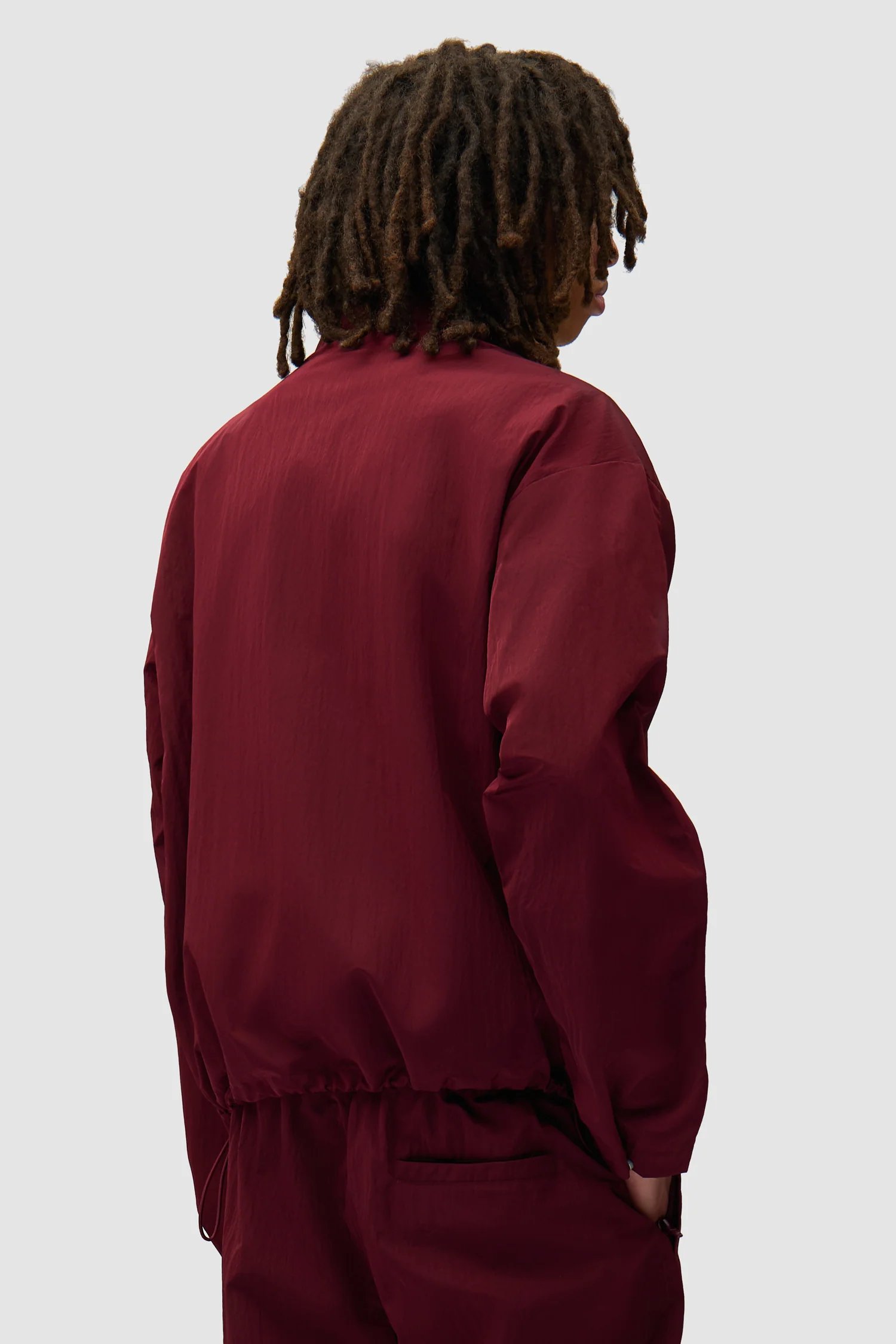 Veste de survêtement en nylon - Bordeaux - Image 3