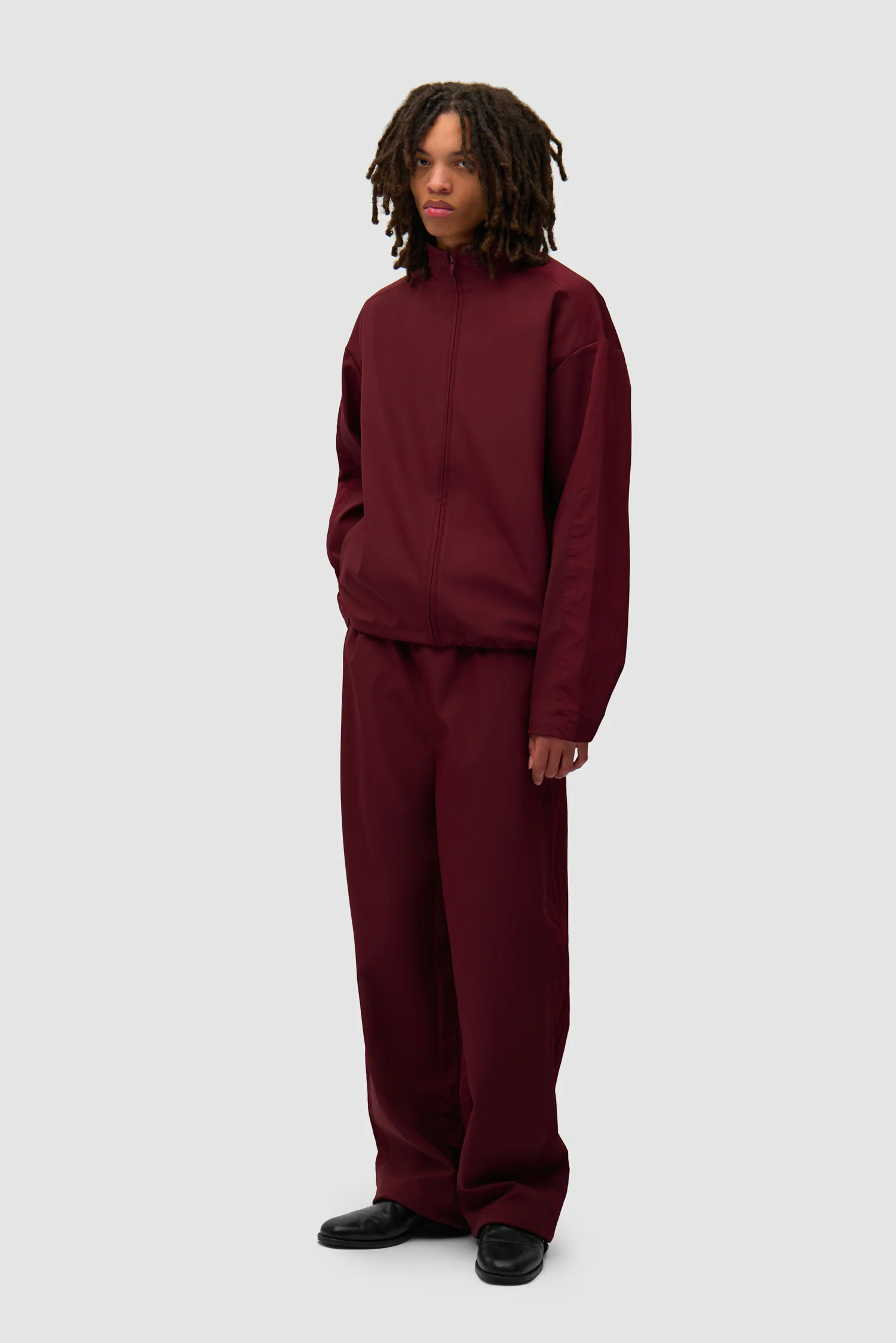 Veste de survêtement en nylon - Bordeaux - Image 4