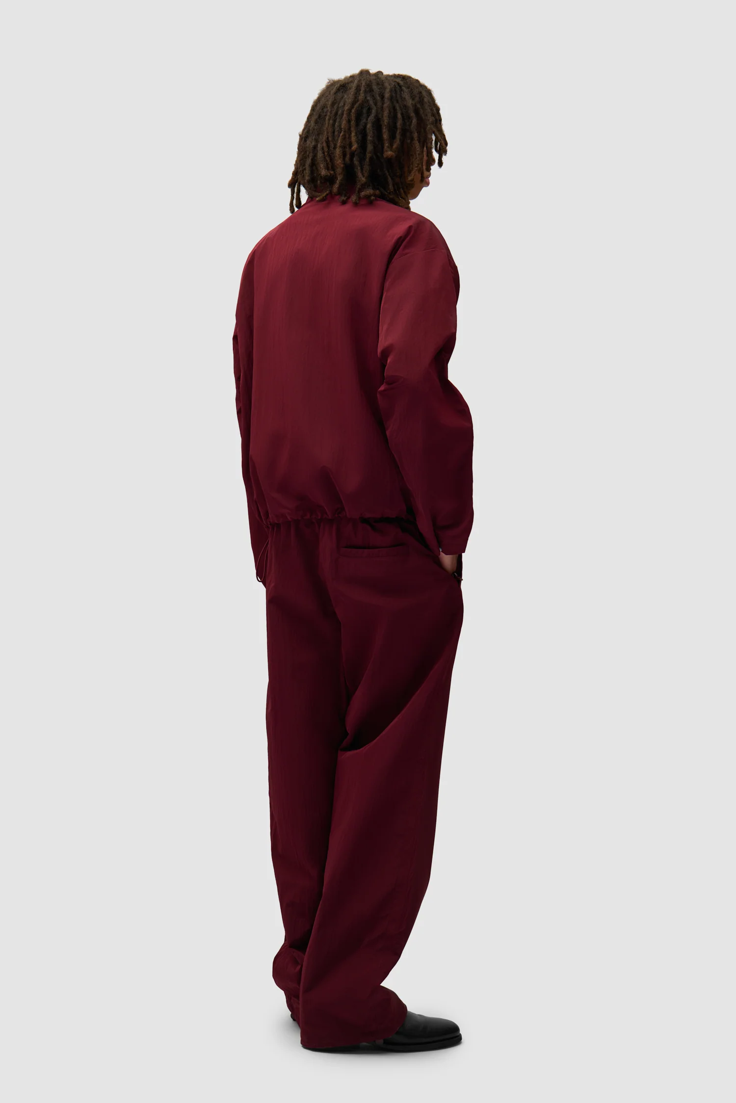 Veste de survêtement en nylon - Bordeaux - Image 5