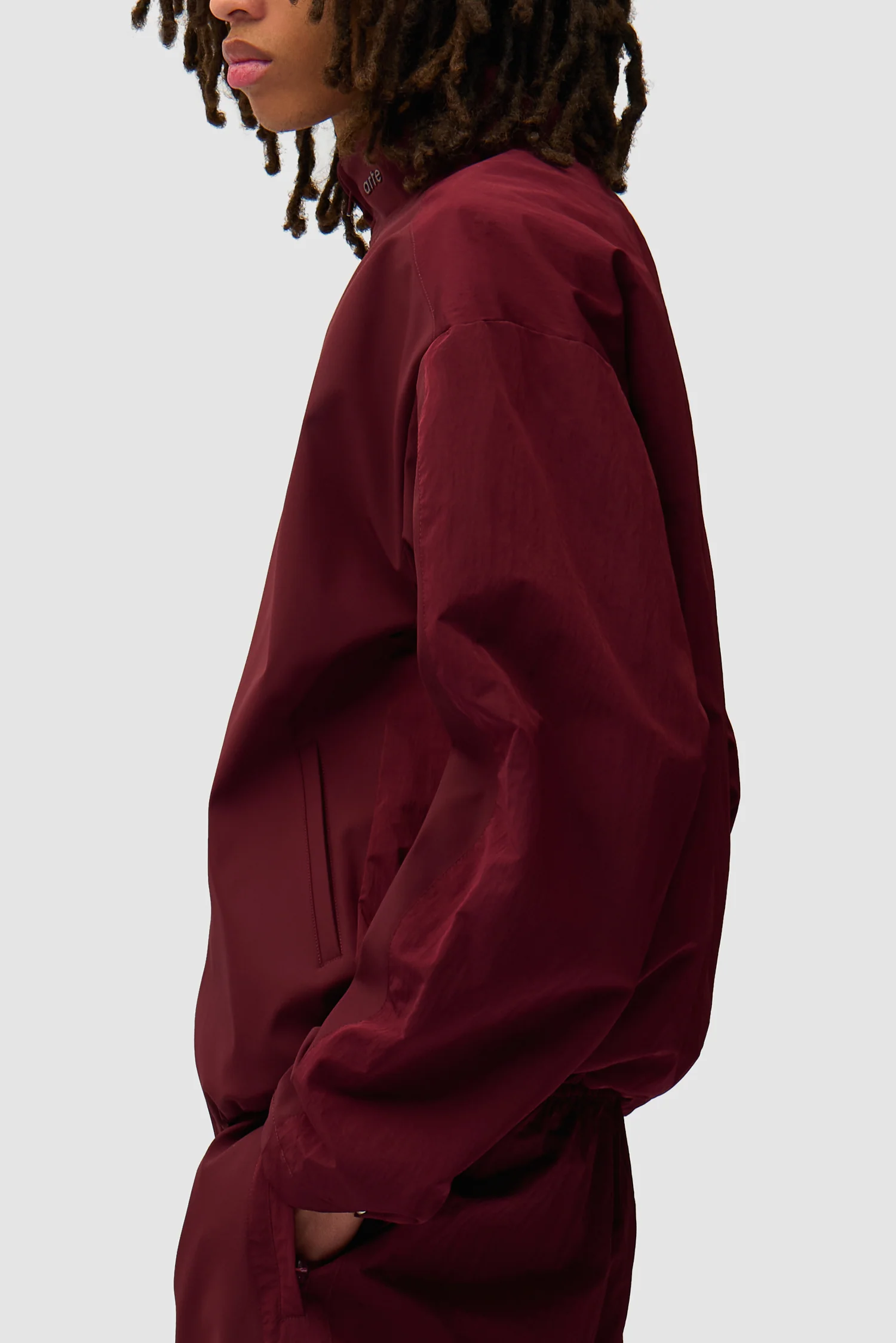 Veste de survêtement en nylon - Bordeaux - Image 7