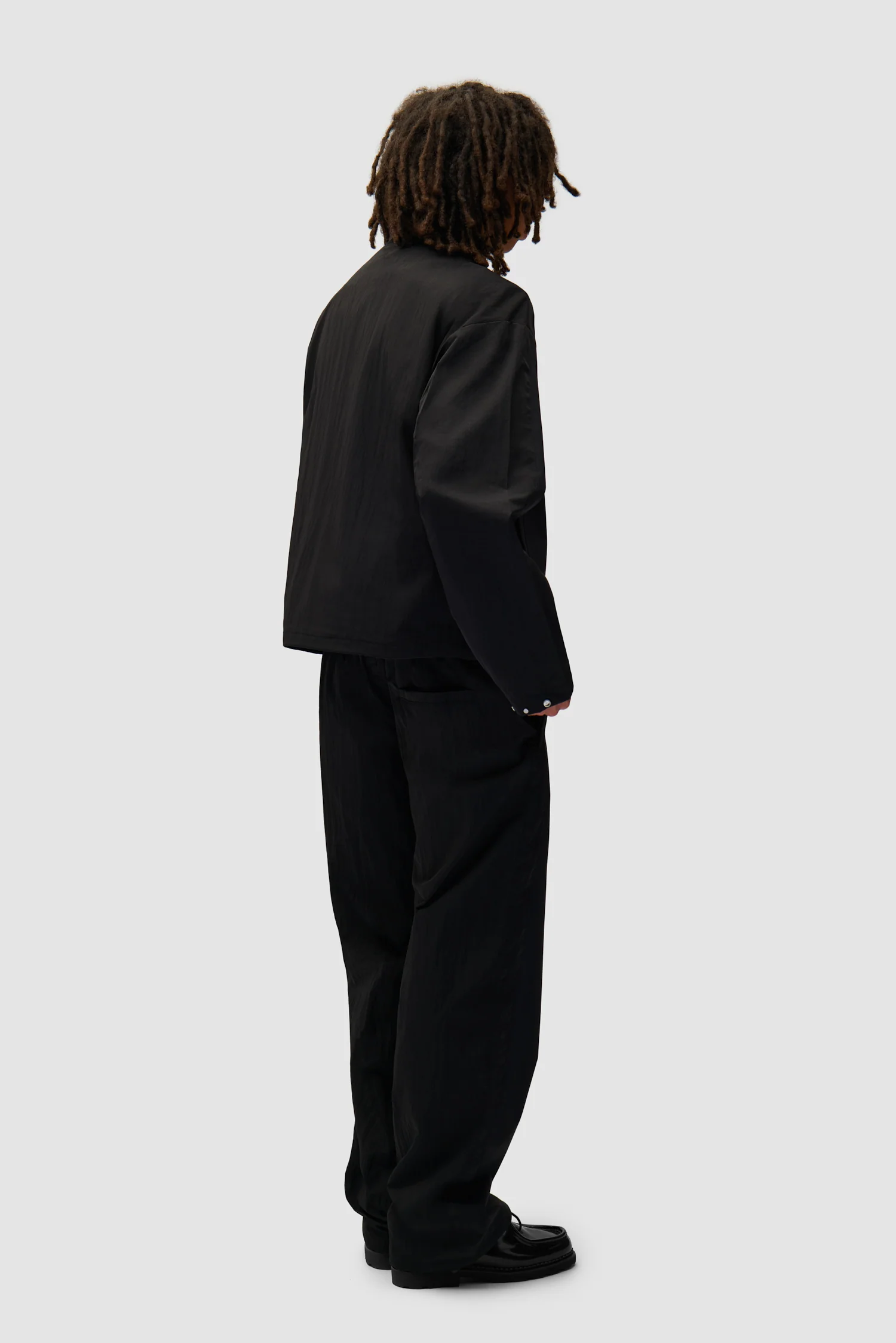 Pantalon de survêtement en nylon - Noir - Image 7
