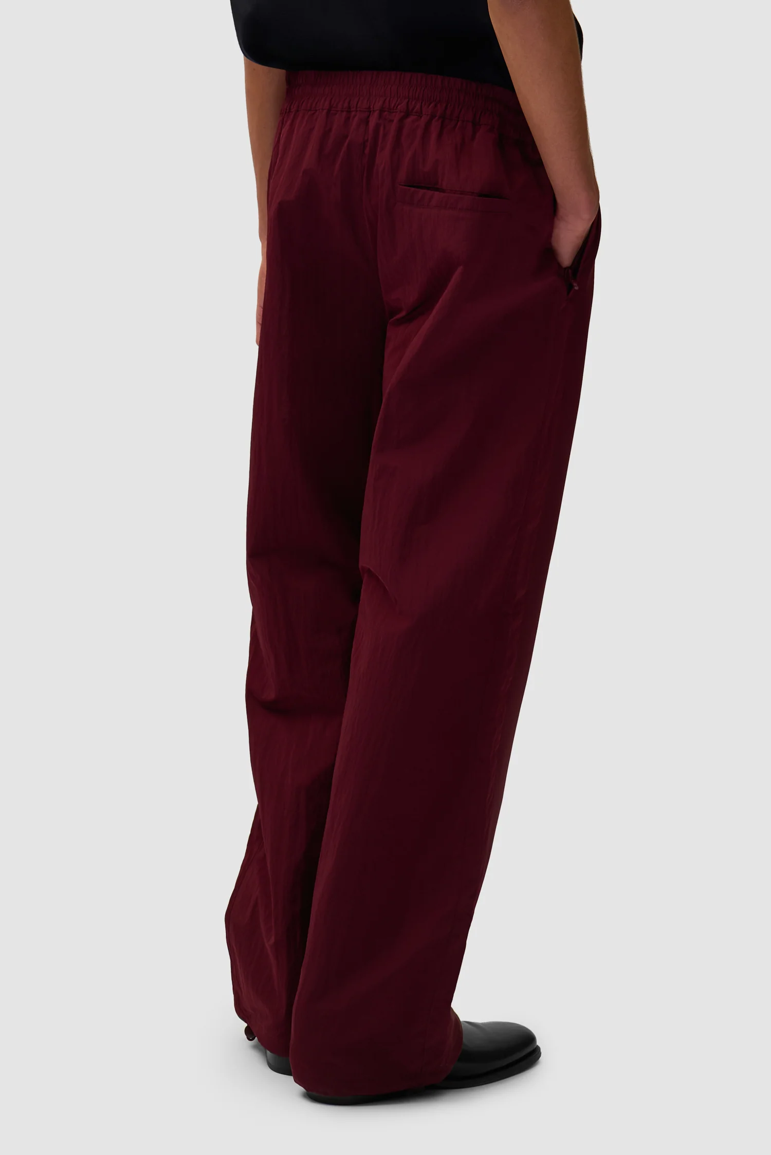 Pantalon de survêtement en nylon - Bordeaux - Image 4