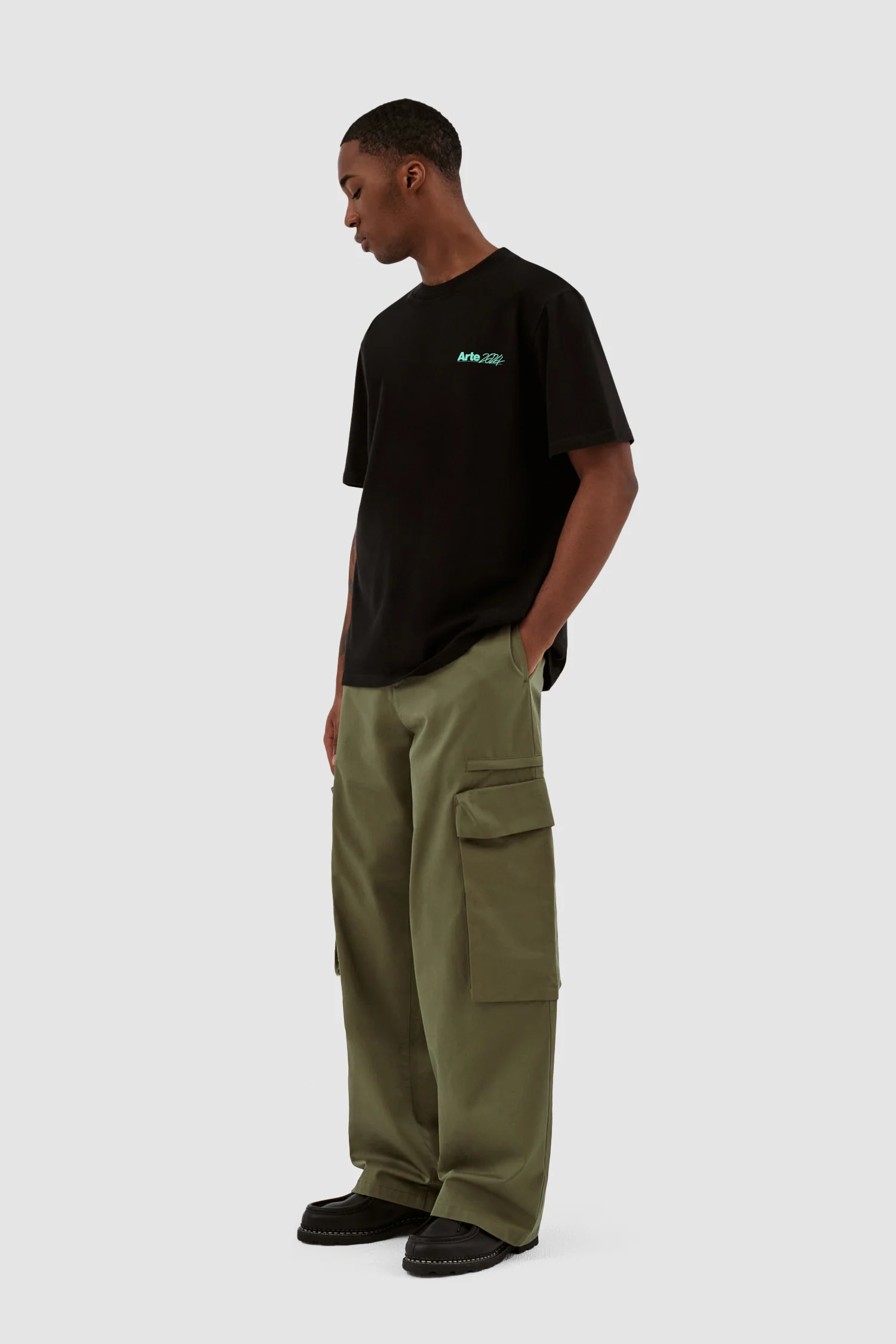 Pantalon à poches Park - Vert foncé - Image 5