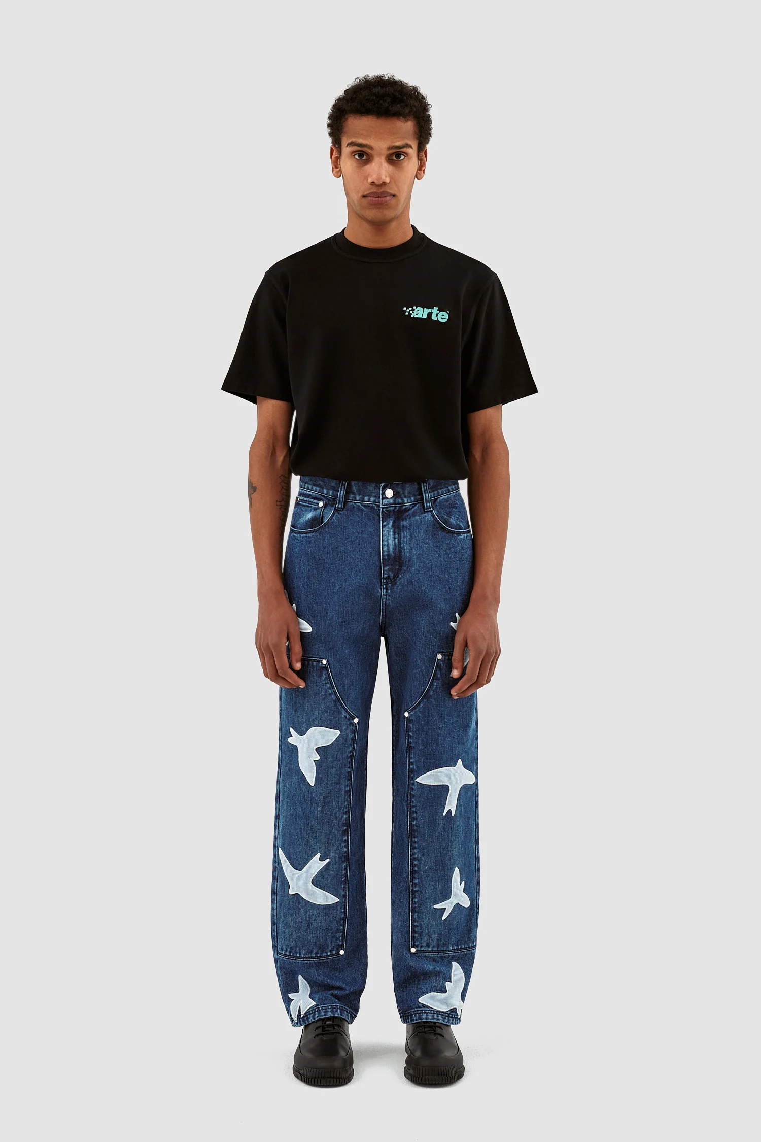 Pantalon Parker Birds - Bleu lavé - Image 5
