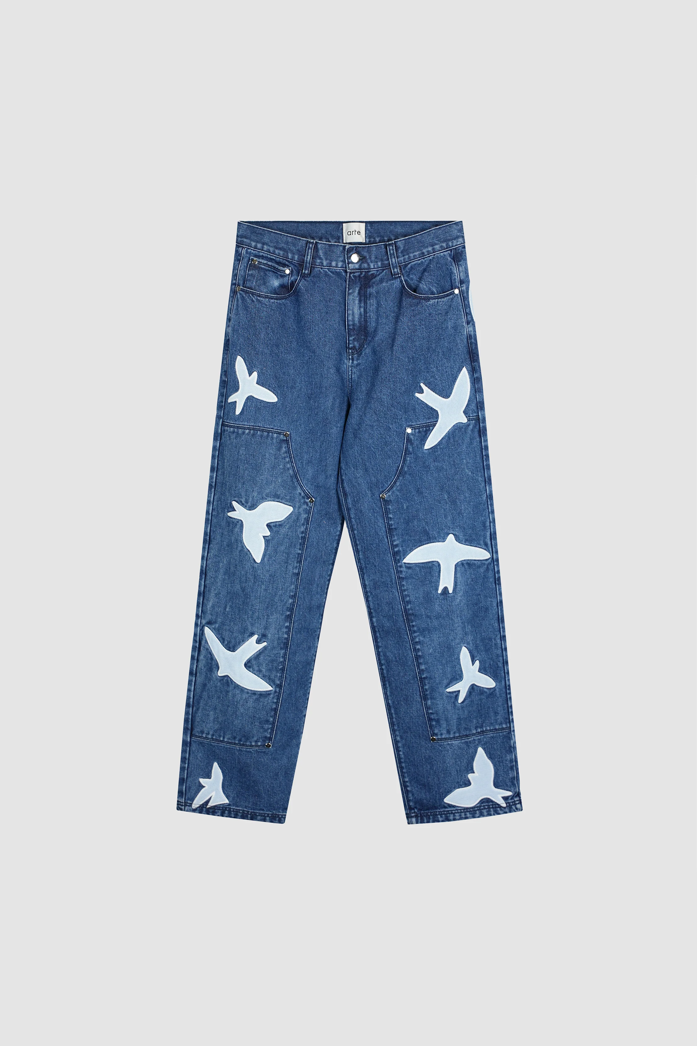 Pantalon Parker Birds - Bleu lavé - Image 8