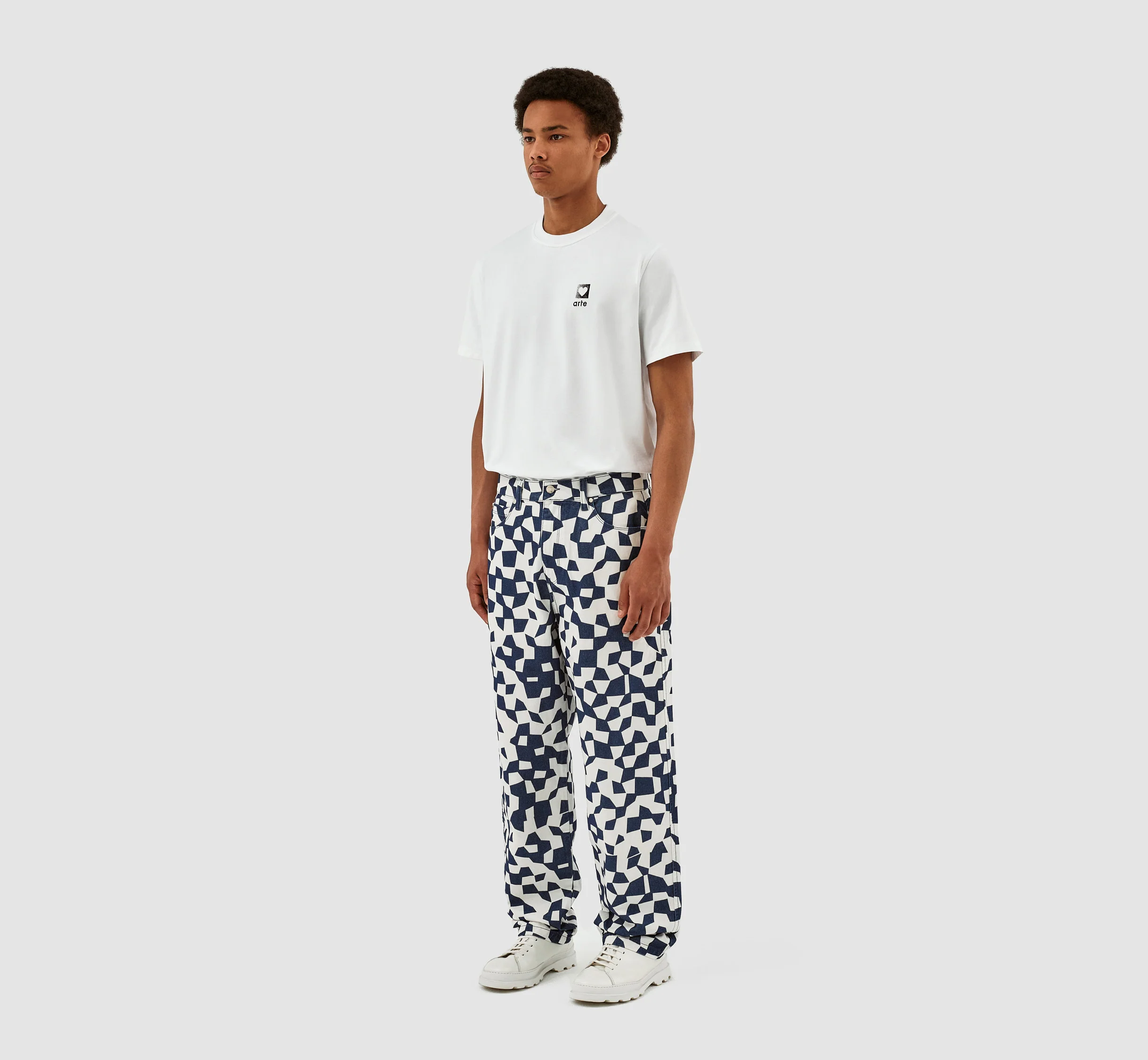 Pantalon Paul Abstract - Marine/Blanc - Image 6