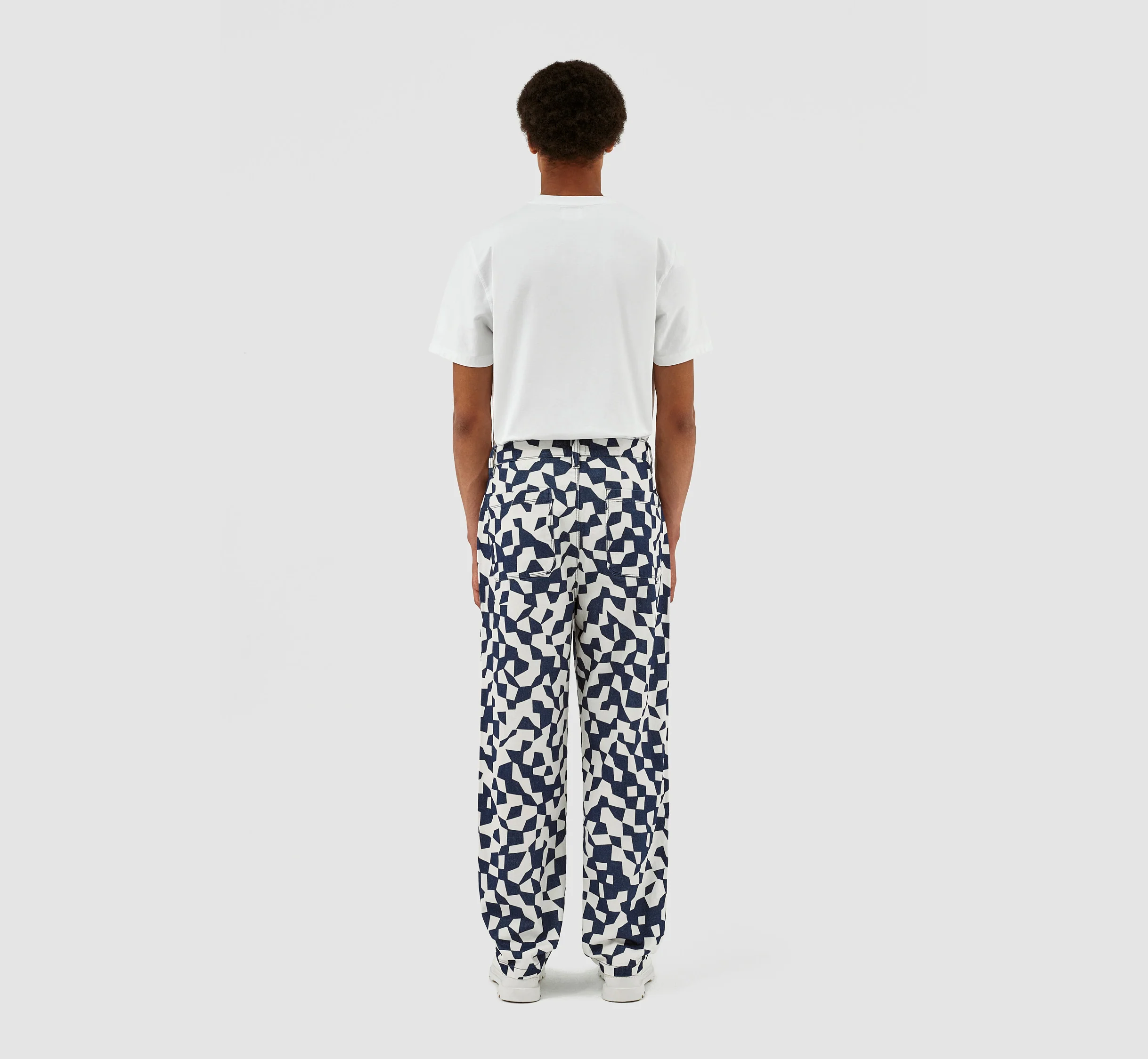 Pantalon Paul Abstract - Marine/Blanc - Image 7