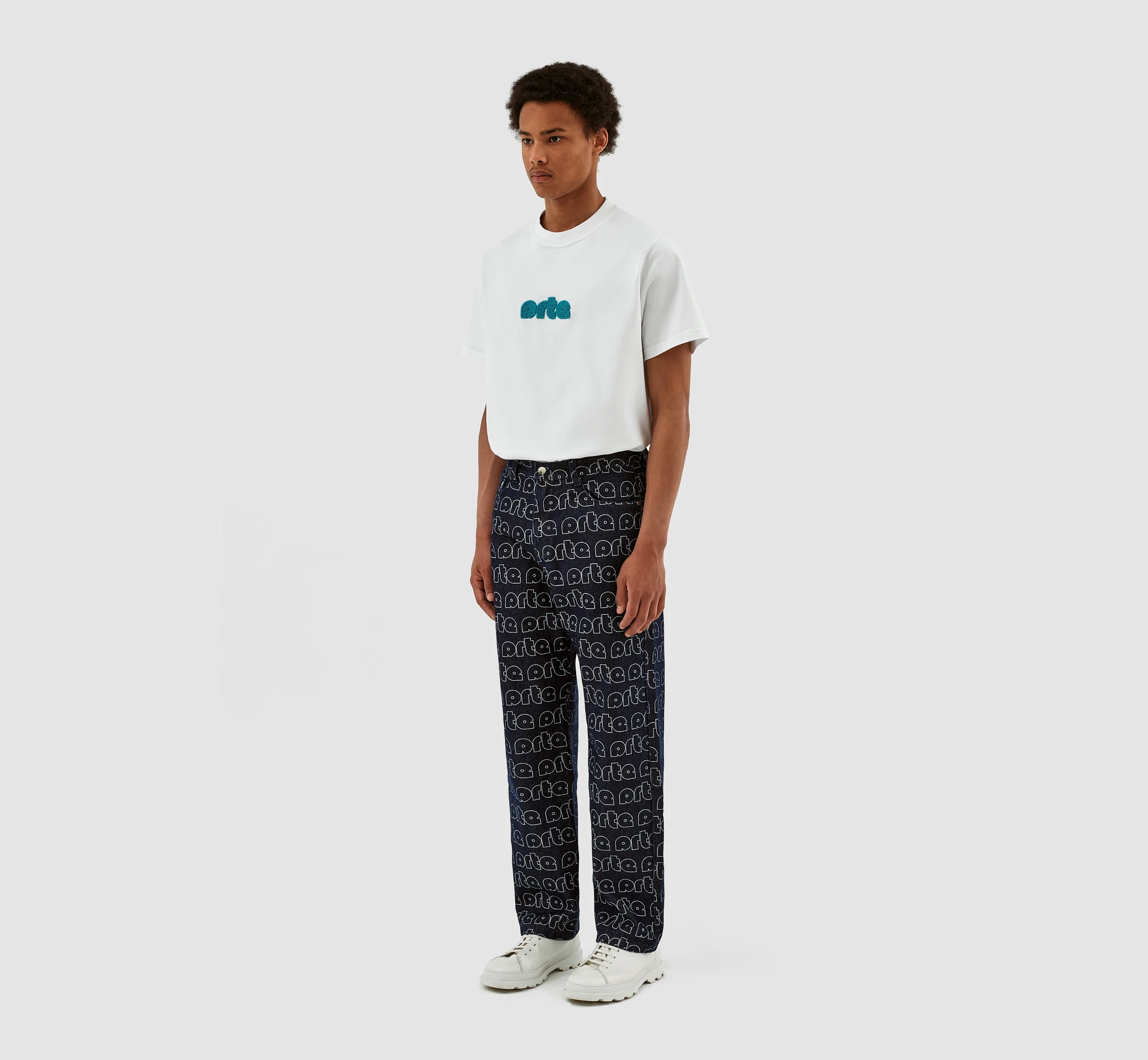 Pantalon Paul Allover Logo - Bleu/Blanc - Image 6