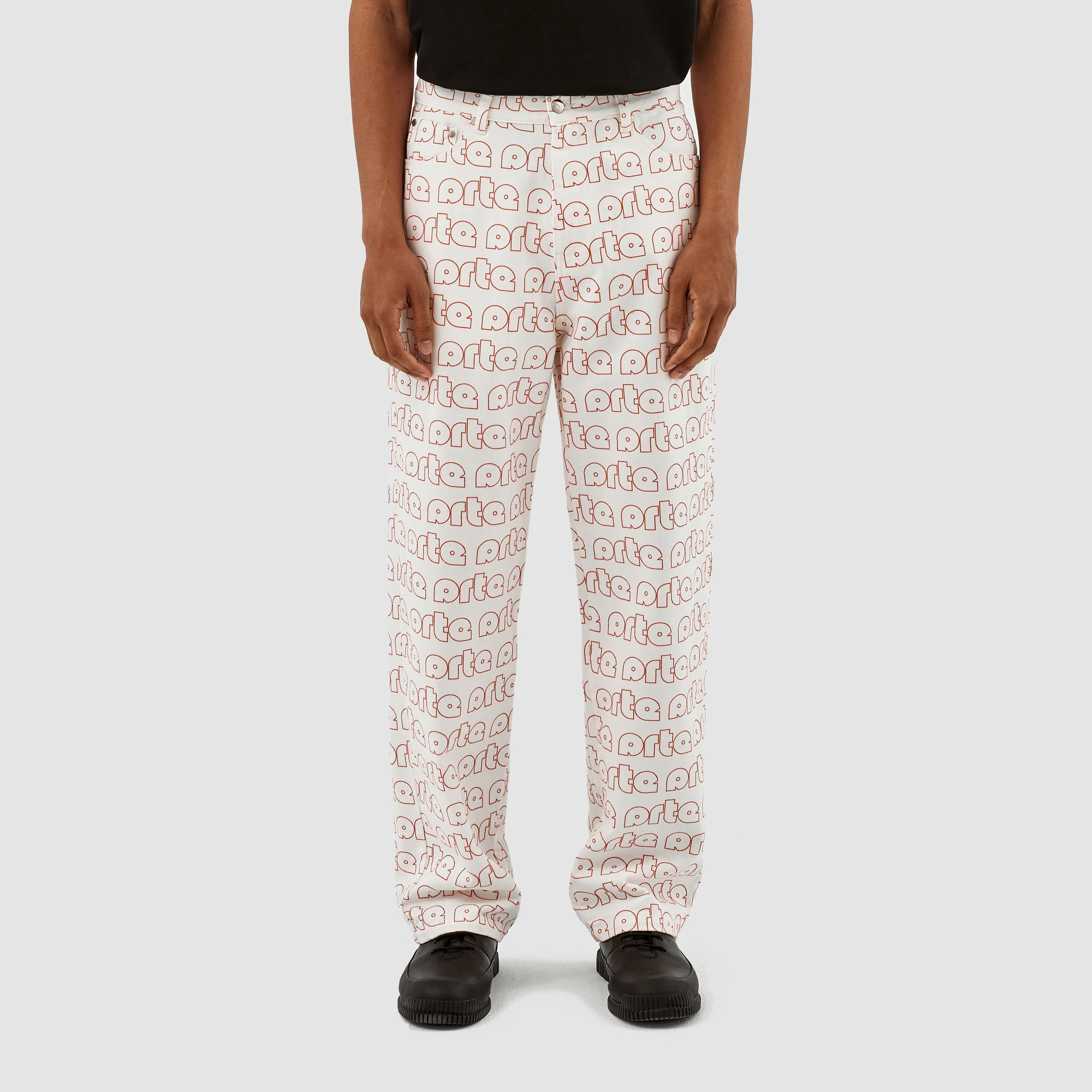Pantalon Paul Allover Logo - Rouge/Blanc