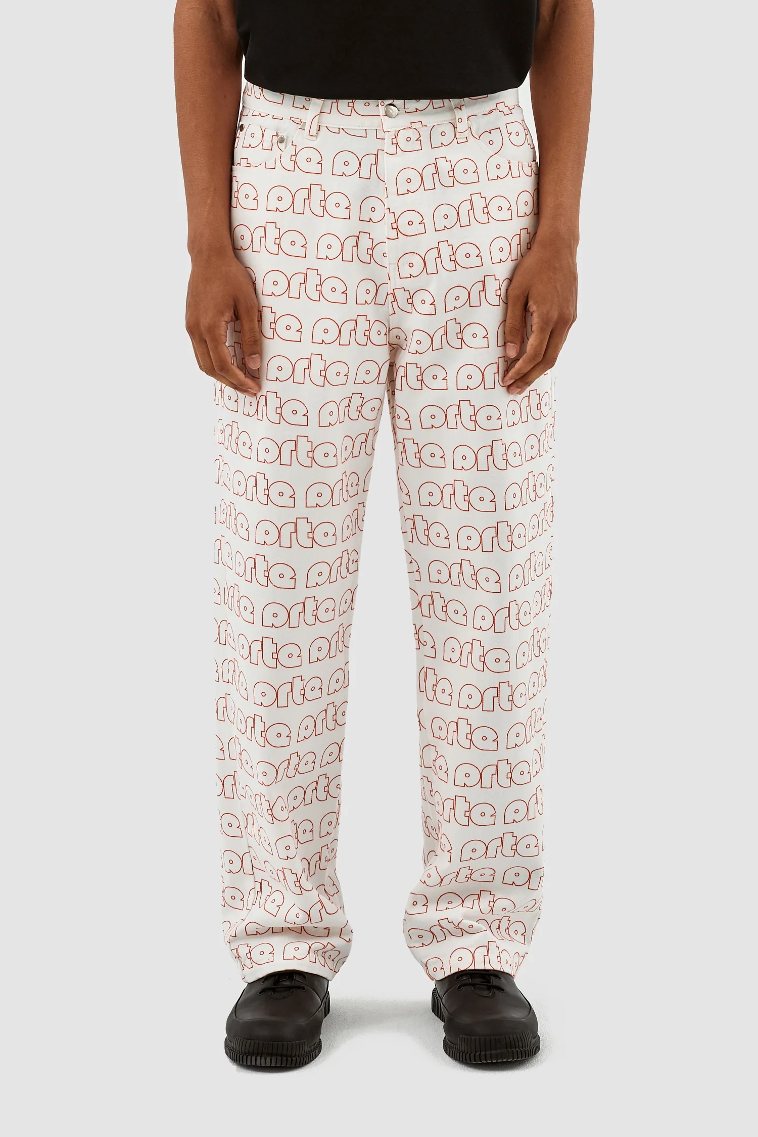 Pantalon Paul Allover Logo - Rouge/Blanc - Image 2