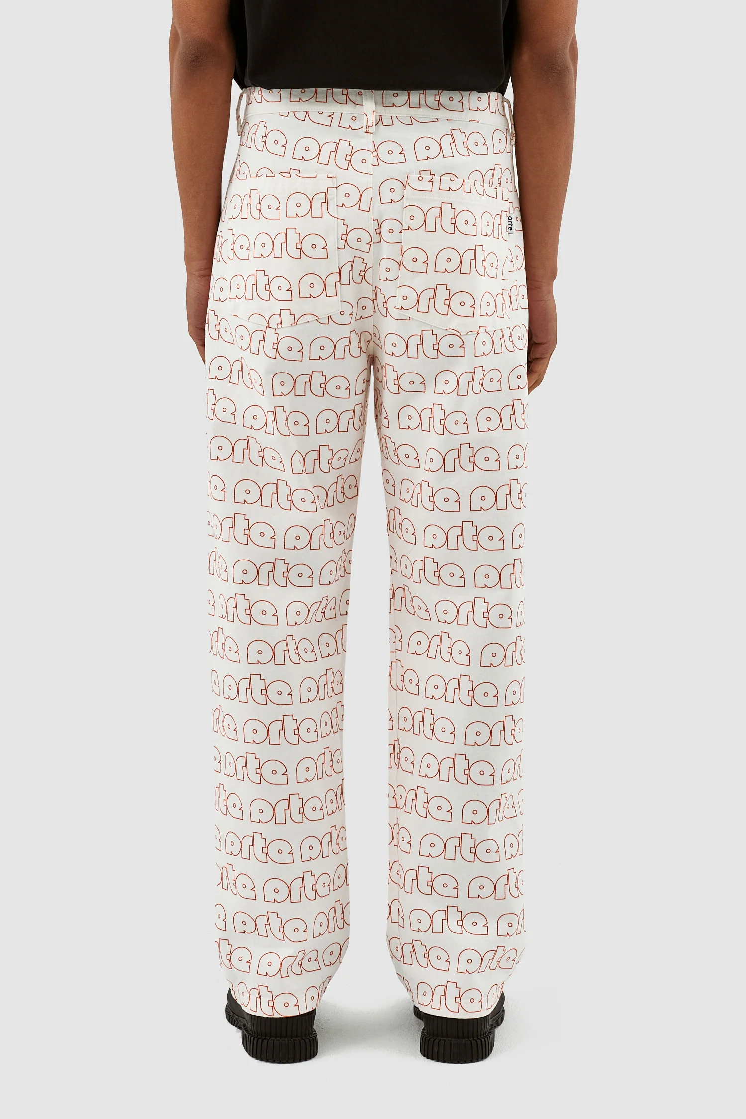 Pantalon Paul Allover Logo - Rouge/Blanc - Image 3