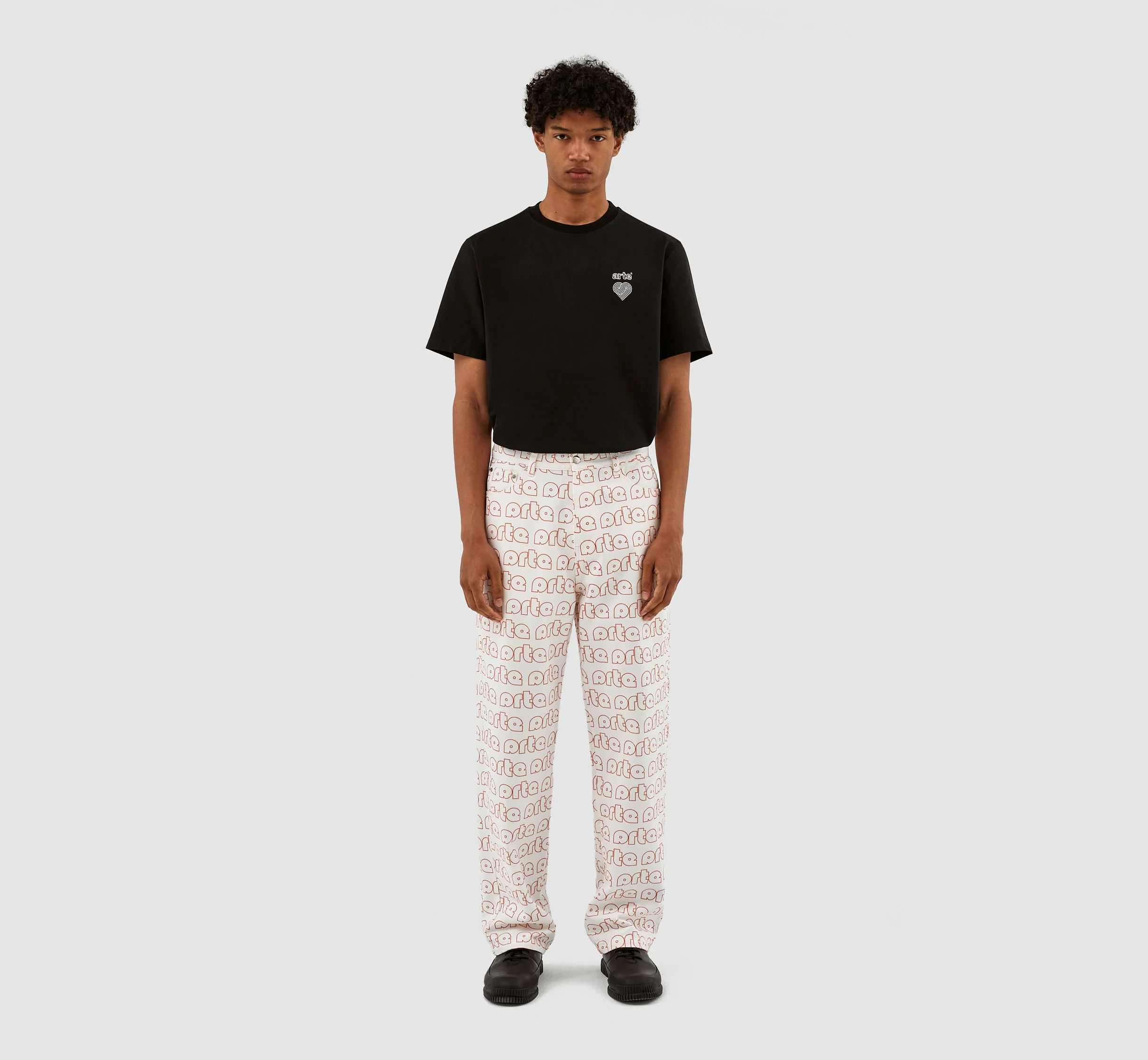 Pantalon Paul Allover Logo - Rouge/Blanc - Image 5